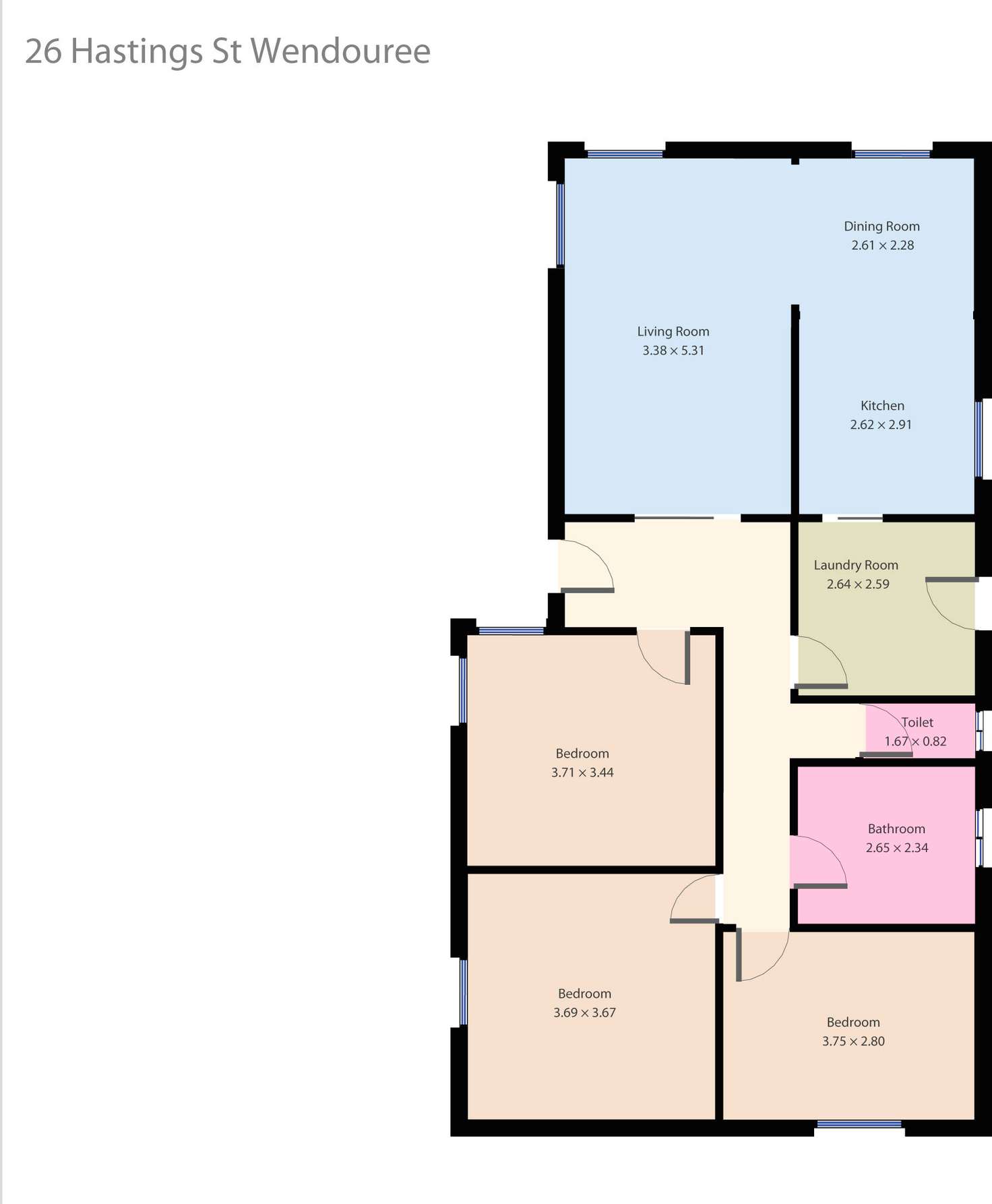 Floorplan of Homely house listing, 26 Hastings Street, Wendouree VIC 3355