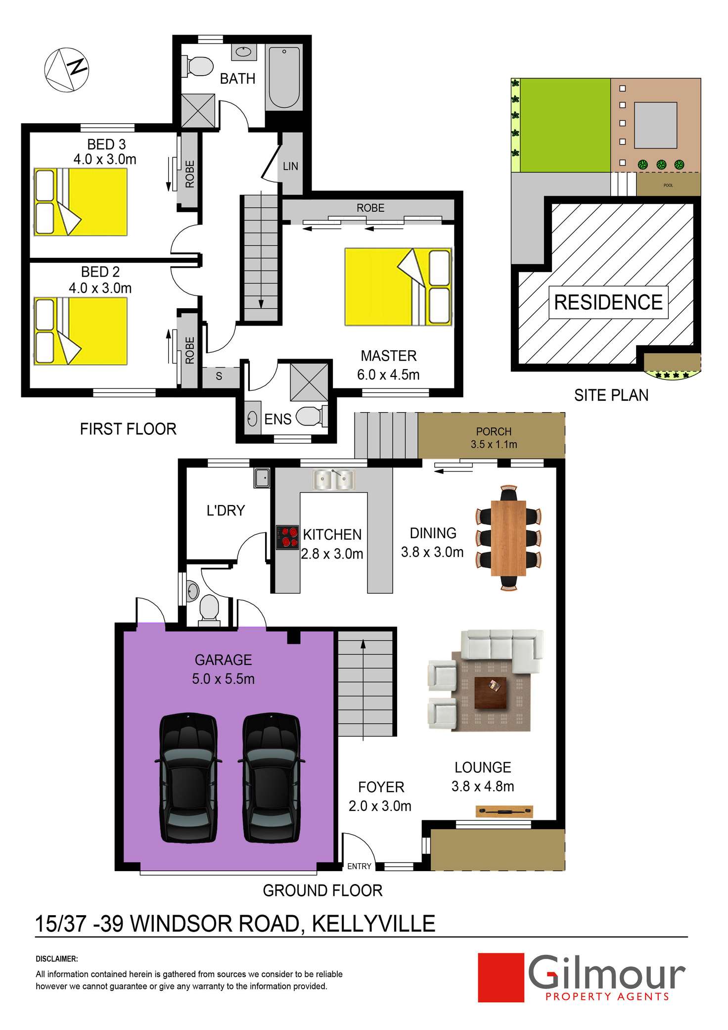 Floorplan of Homely townhouse listing, 15/37-39 Windsor Road, Kellyville NSW 2155