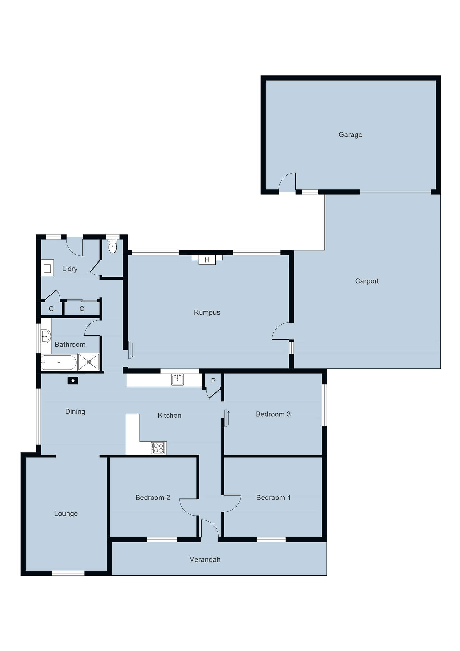 Floorplan of Homely house listing, 13 Faraday Street, Avoca VIC 3467