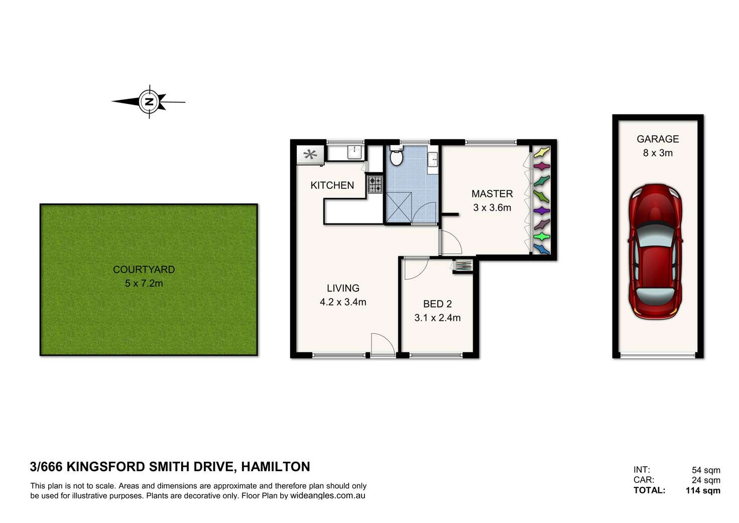 Floorplan of Homely unit listing, Level 1/3/666 Kingsford Smith Drive, Hamilton QLD 4007