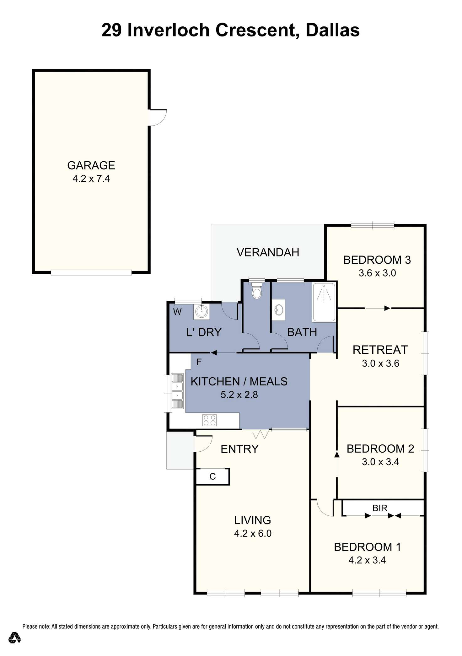 Floorplan of Homely house listing, 29 Inverloch Street, Dallas VIC 3047