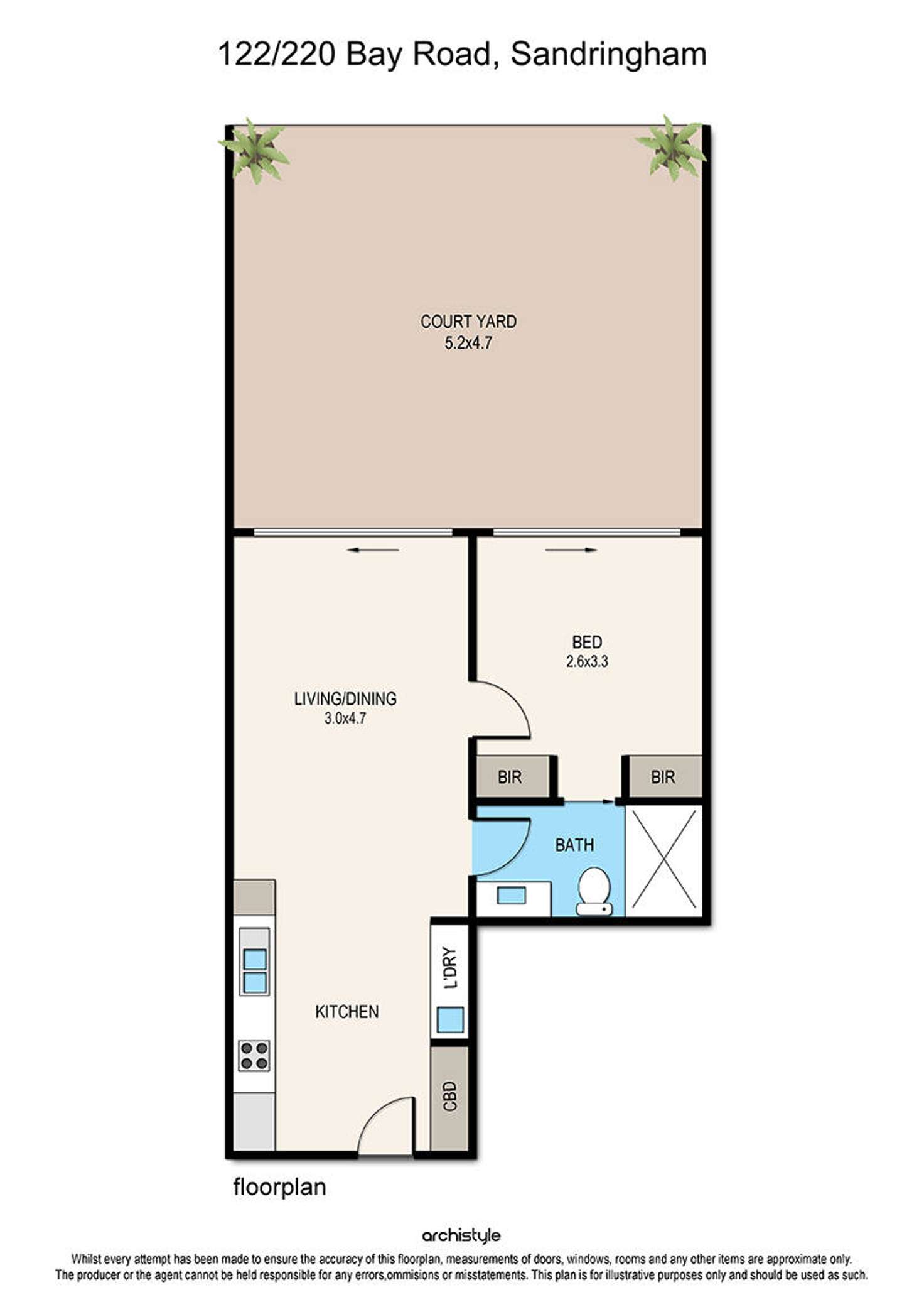 Floorplan of Homely apartment listing, 122/220 Bay Road, Sandringham VIC 3191