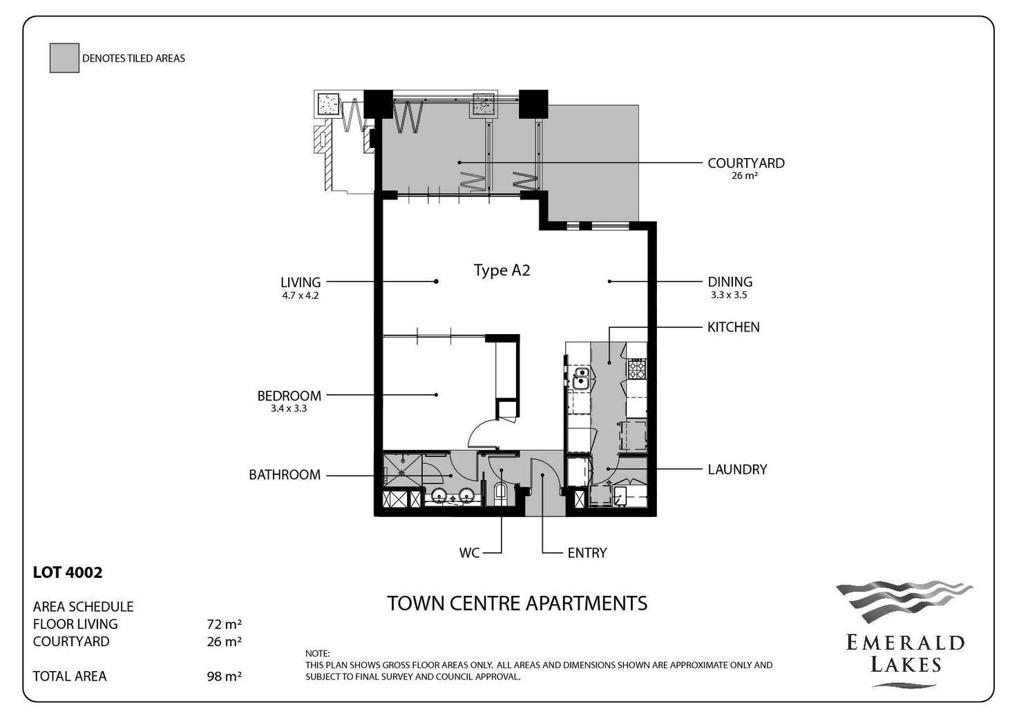 Floorplan of Homely unit listing, 2/3027 The Boulevard, Carrara QLD 4211