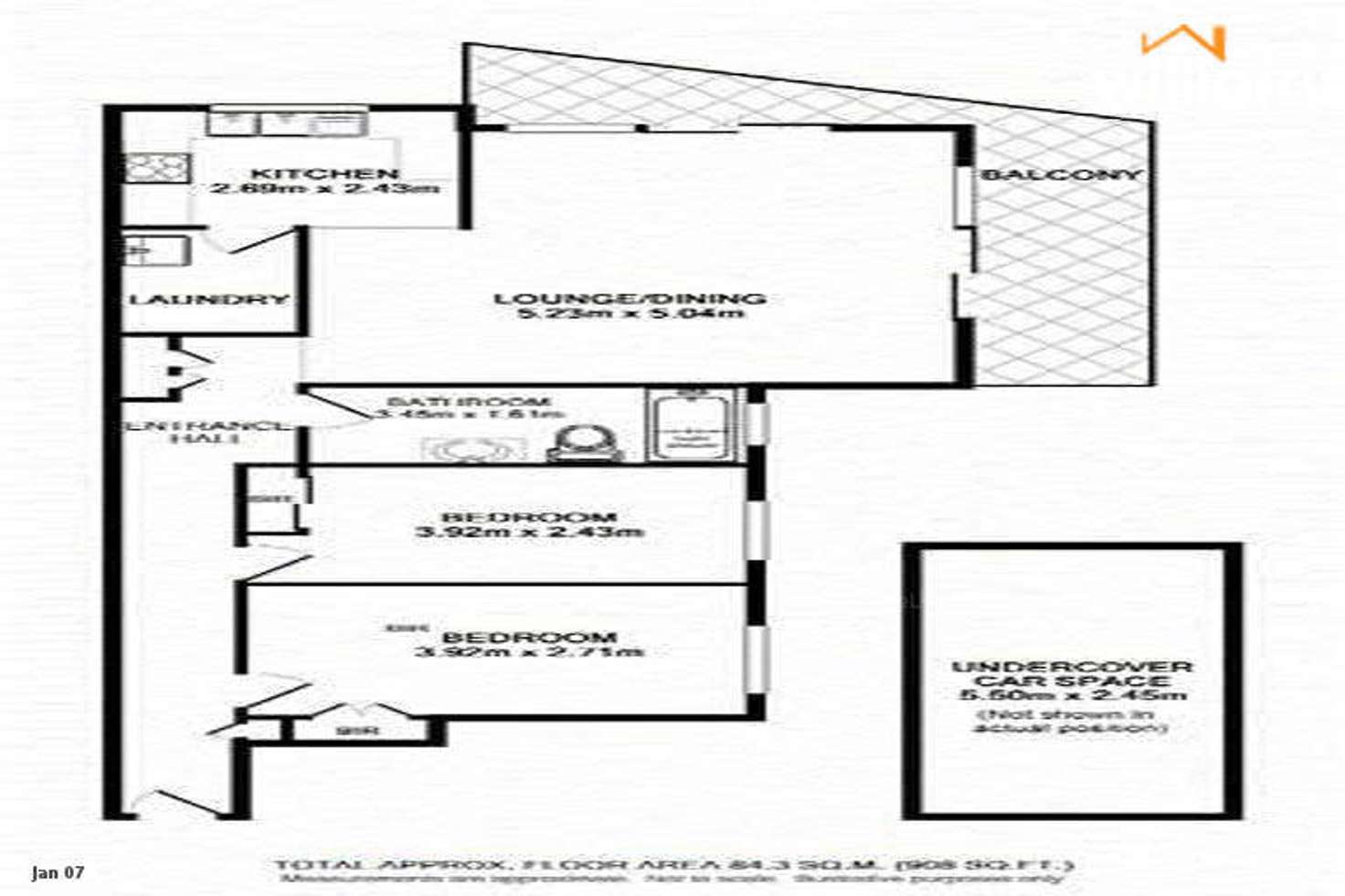 Floorplan of Homely apartment listing, 2/27 Walton Crescent, Abbotsford NSW 2046