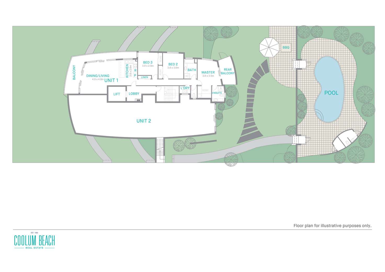 Floorplan of Homely unit listing, 1/1736 David Low Way, Coolum Beach QLD 4573