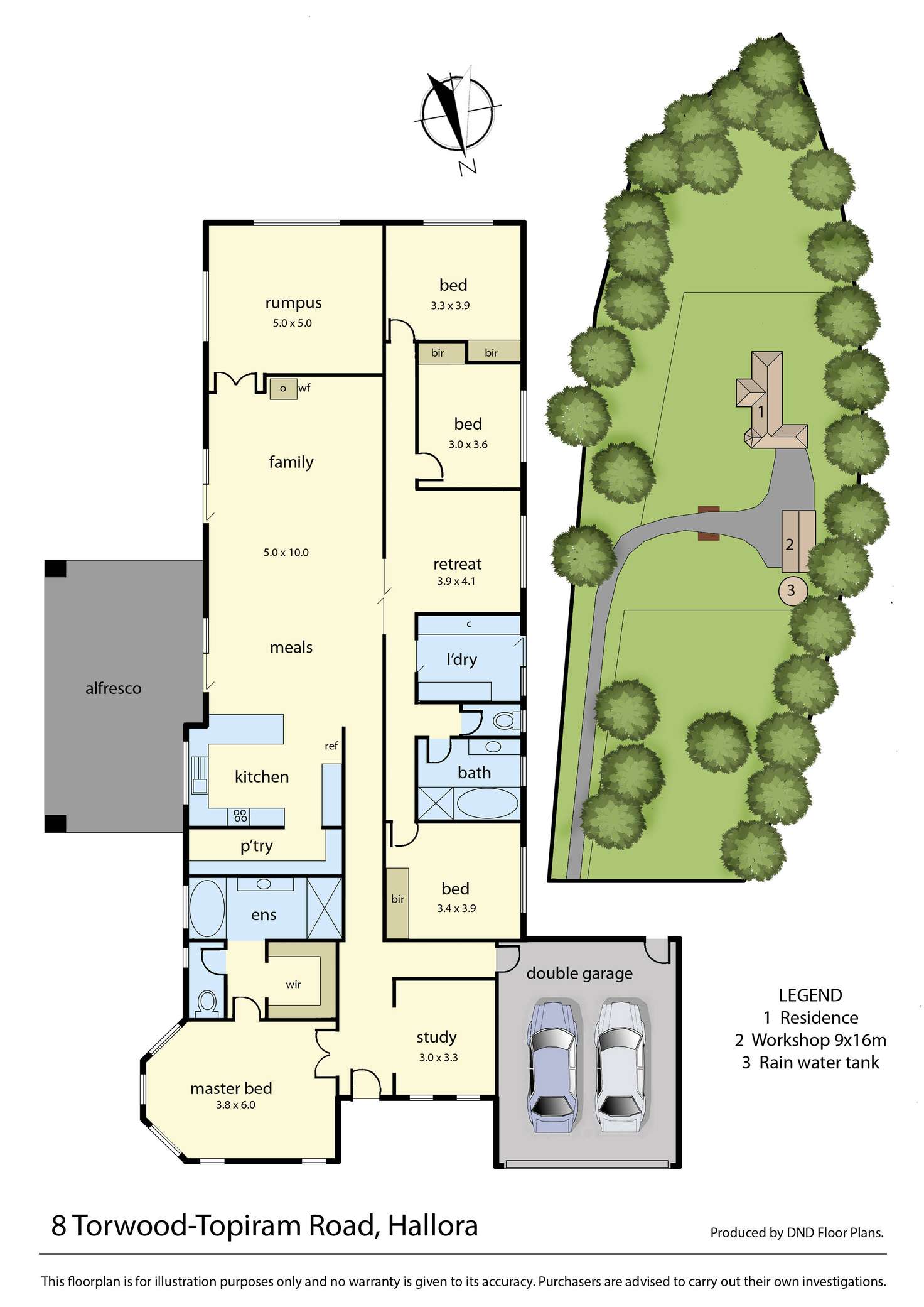 Floorplan of Homely acreageSemiRural listing, 8 Torwood - Topiram Road, Hallora VIC 3818