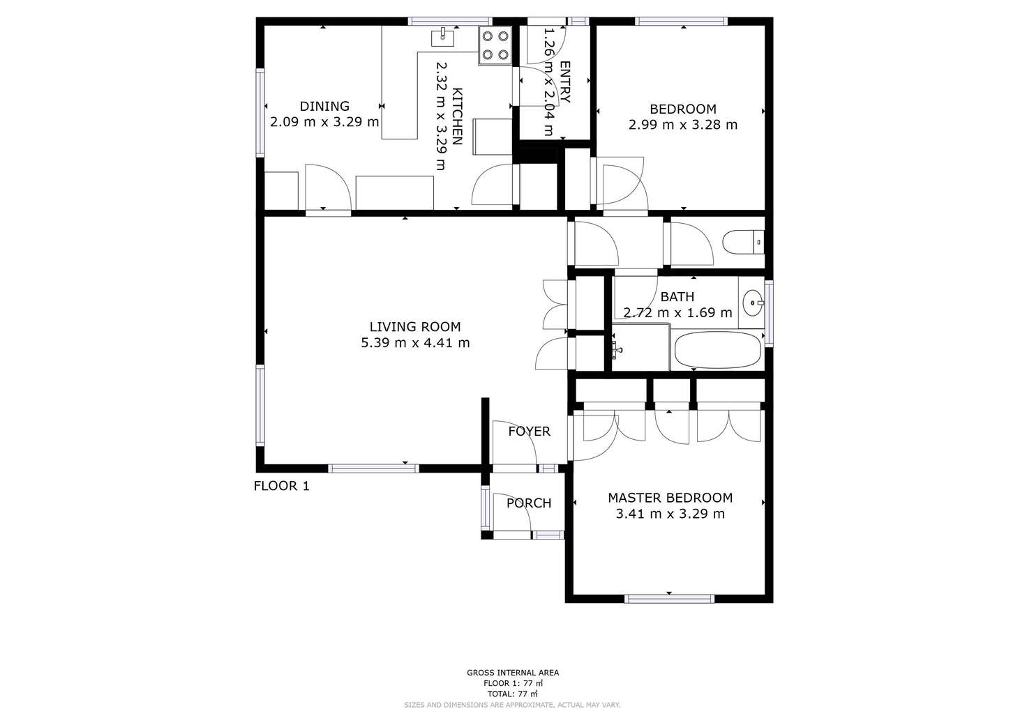 Floorplan of Homely unit listing, 2/29A Springfield Avenue, Moonah TAS 7009