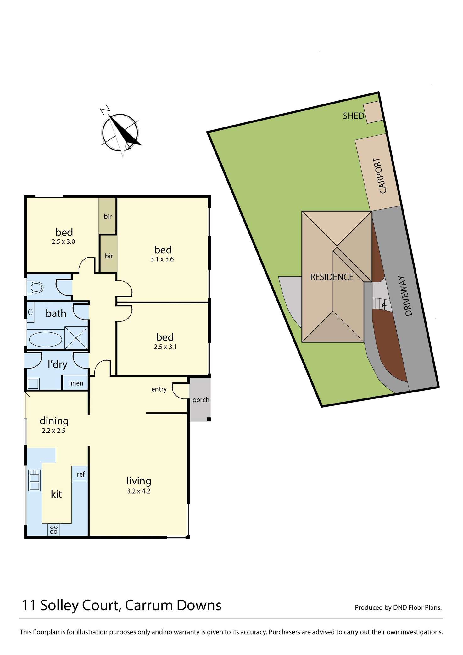 Floorplan of Homely house listing, 11 Solley Court, Carrum Downs VIC 3201