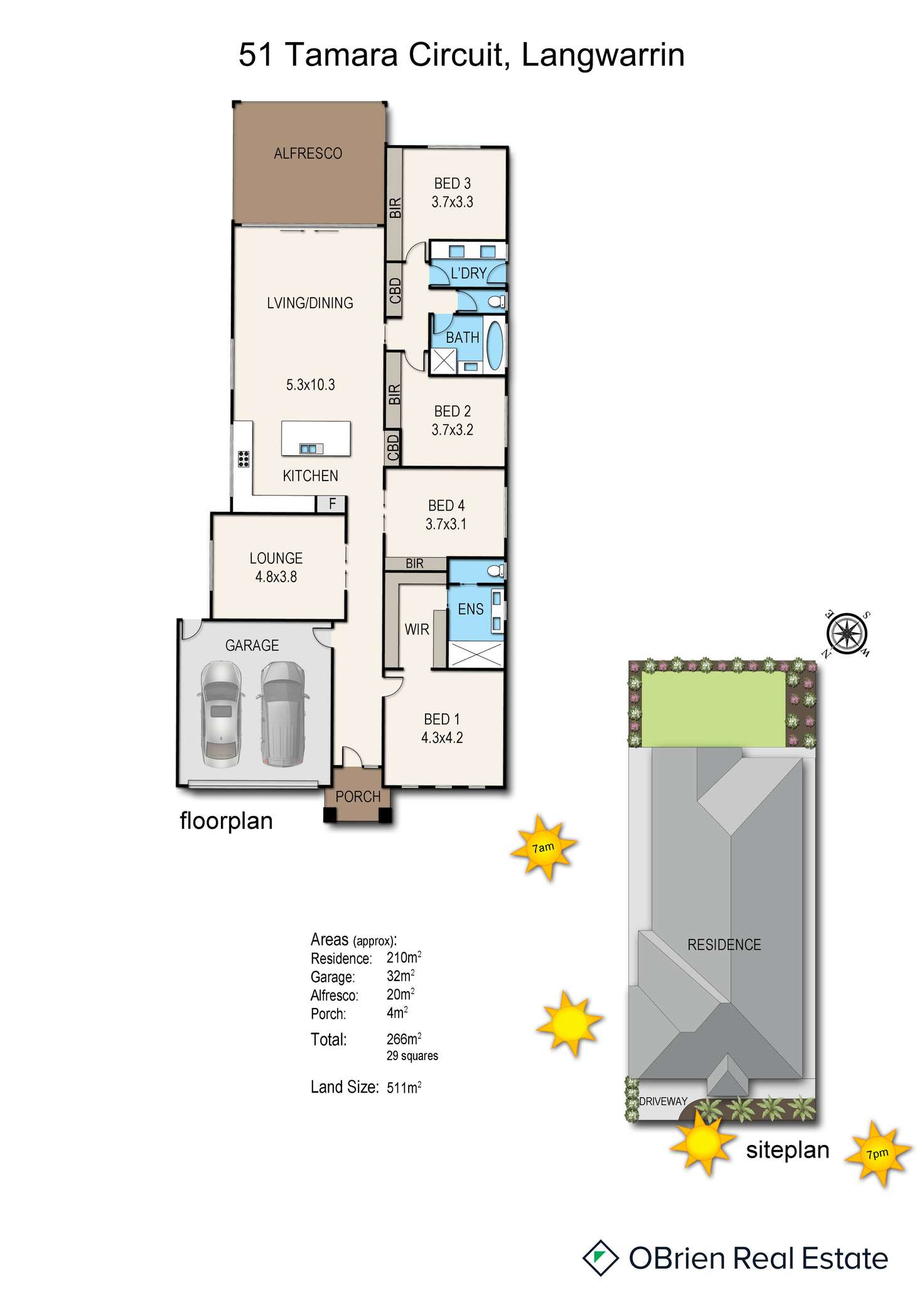 Floorplan of Homely house listing, 51 Tamara Circuit, Langwarrin VIC 3910