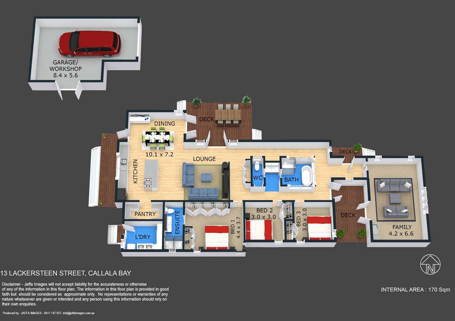 Floorplan of Homely house listing, 13 Lackersteen Street, Callala Bay NSW 2540