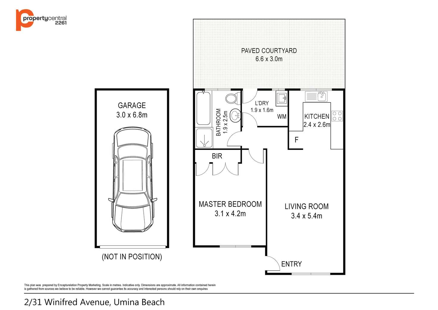 Floorplan of Homely unit listing, 2/31 Winifred Avenue, Umina Beach NSW 2257