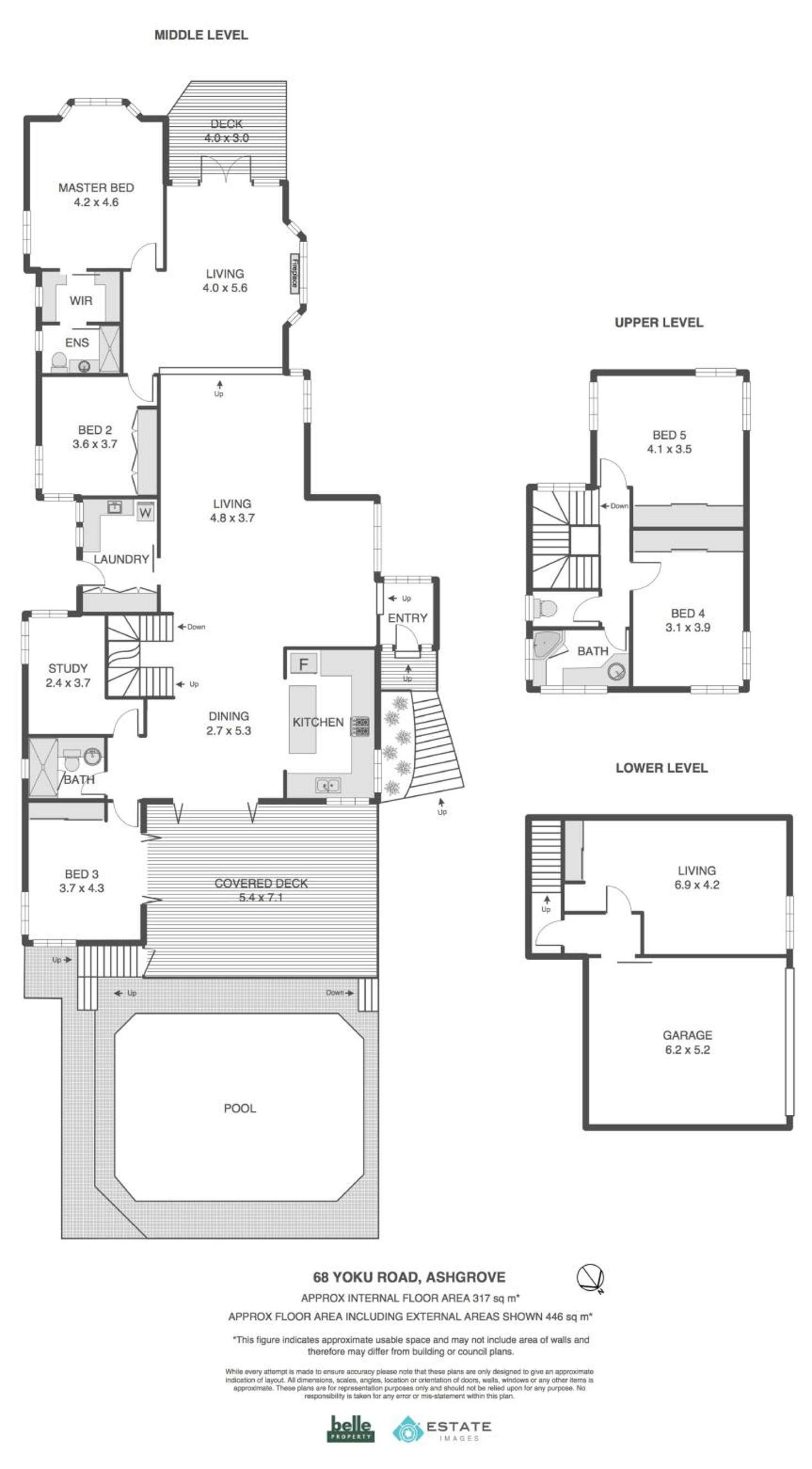 Floorplan of Homely house listing, 68 Yoku Road, Ashgrove QLD 4060