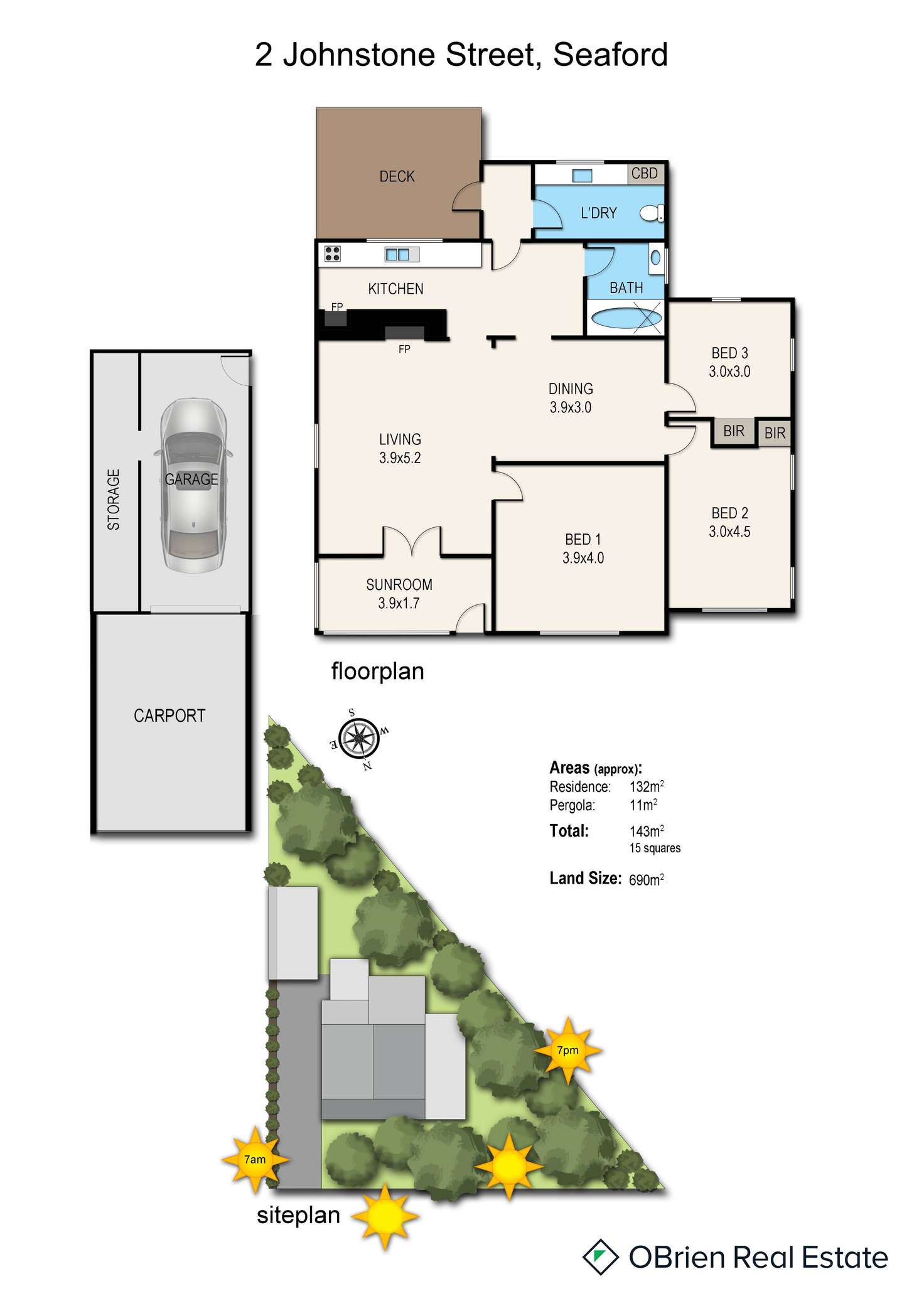 Floorplan of Homely house listing, 2 Johnstone Street, Seaford VIC 3198