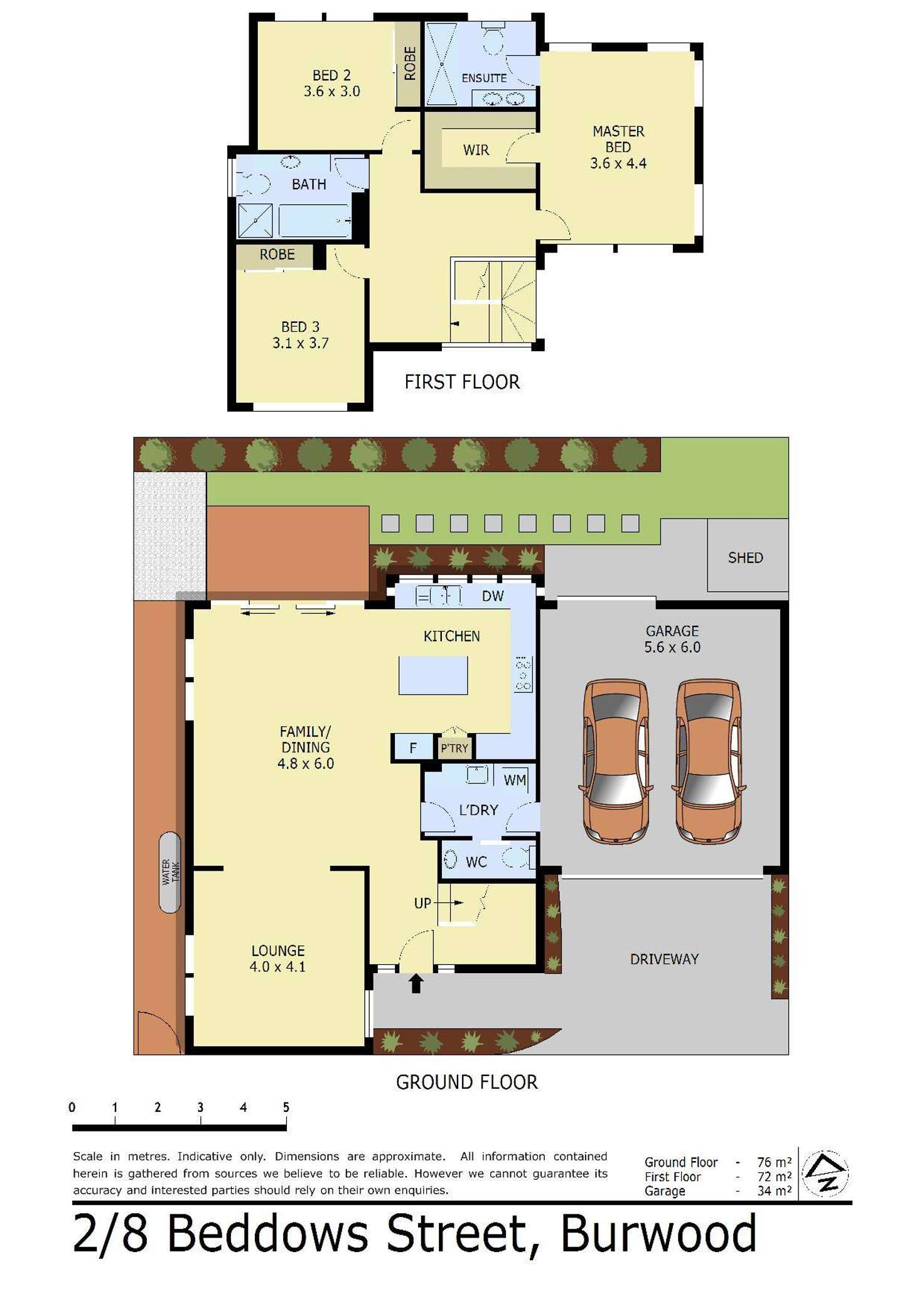 Floorplan of Homely townhouse listing, 2/8 Beddows Street, Burwood VIC 3125