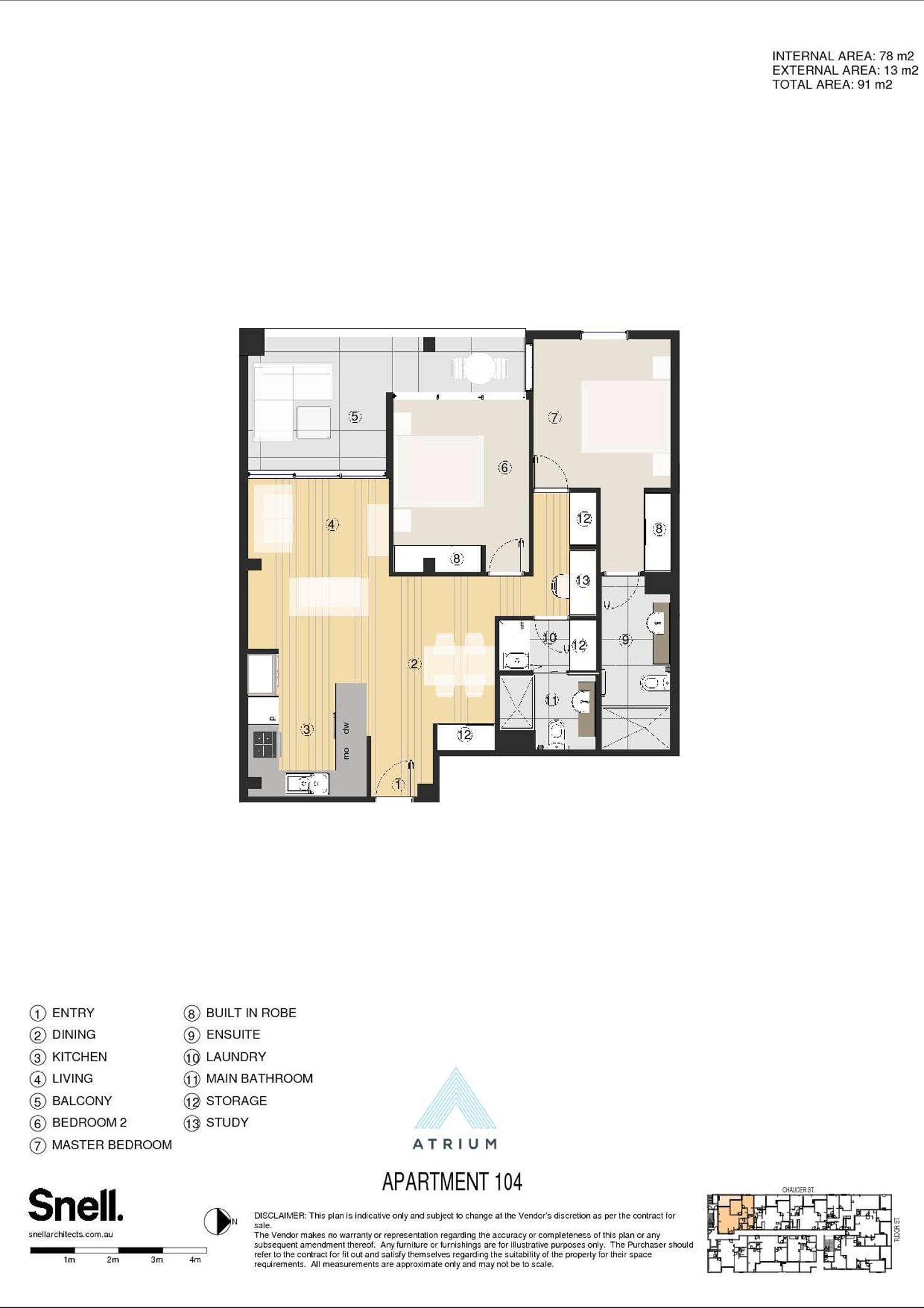 Floorplan of Homely apartment listing, Level Ground/4/119 Tudor Street, Hamilton NSW 2303