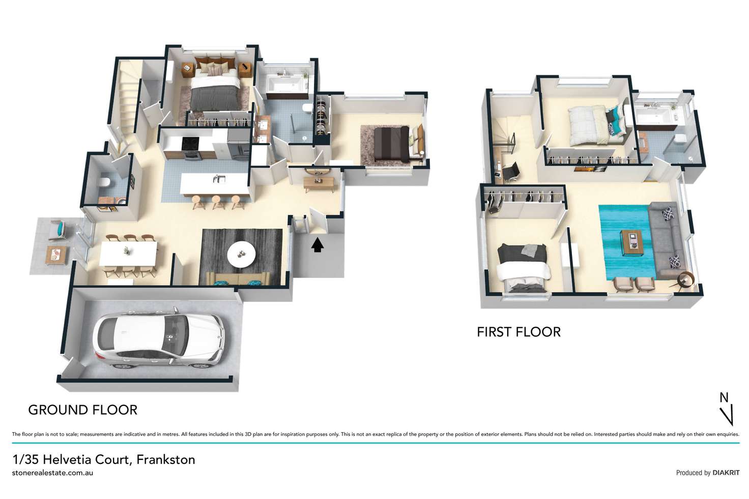 Floorplan of Homely townhouse listing, 1/35 Helvetia Court, Frankston VIC 3199