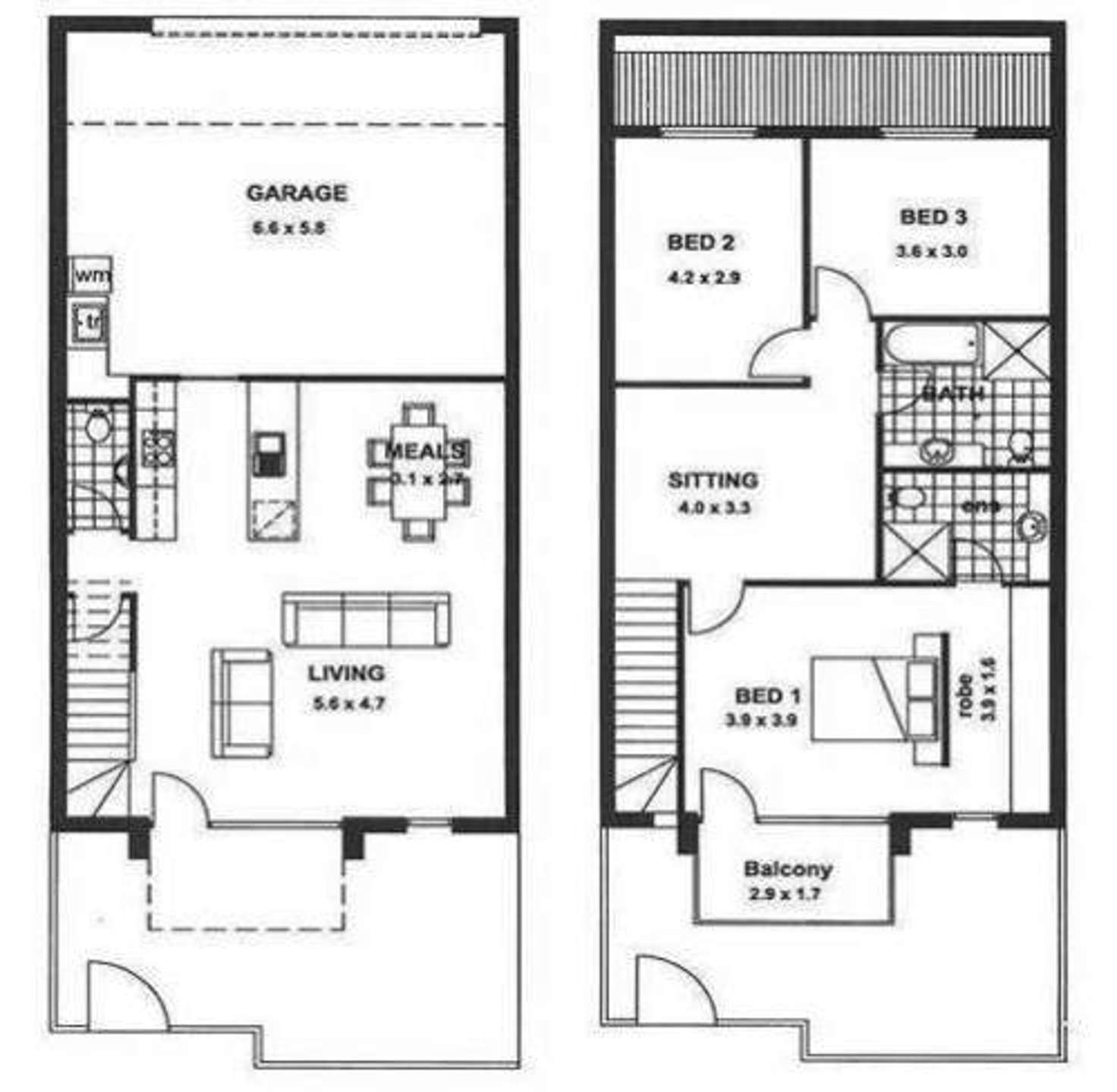 Floorplan of Homely townhouse listing, 13/7-11 Buckle Street, Glenelg North SA 5045