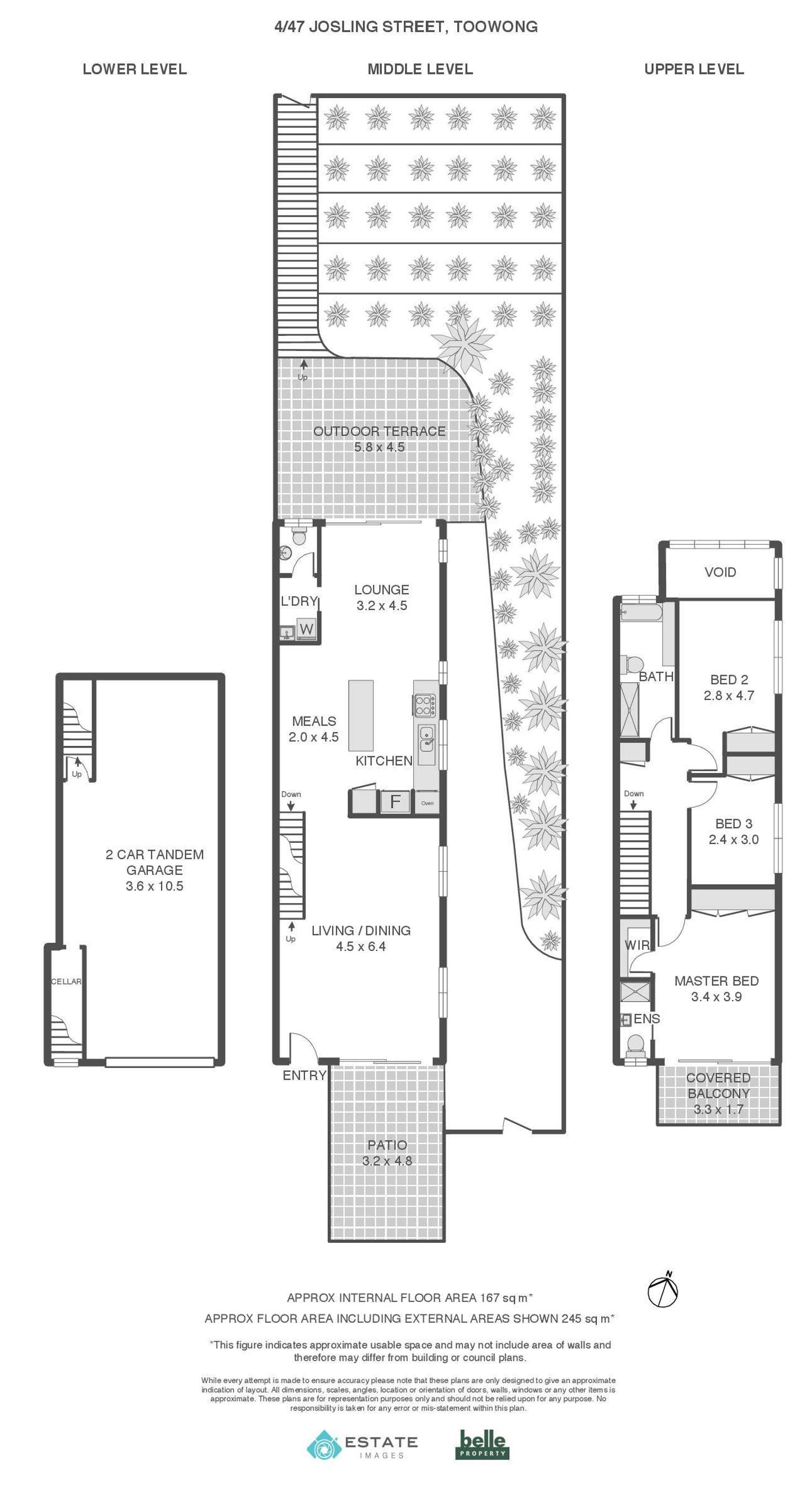 Floorplan of Homely townhouse listing, 4/47 Josling Street, Toowong QLD 4066