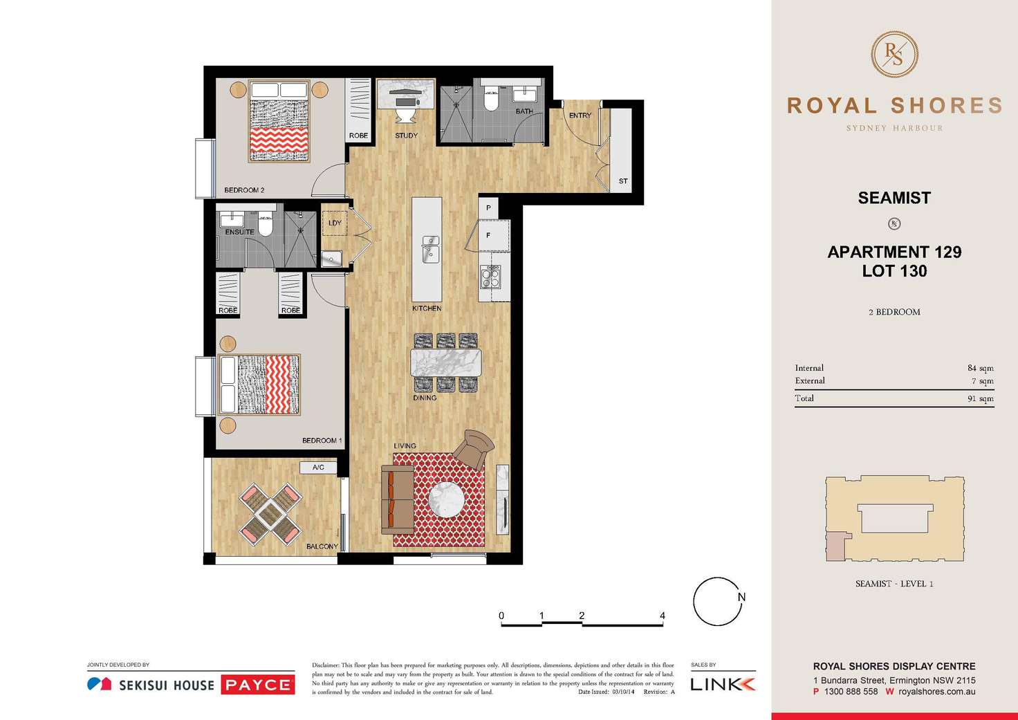 Floorplan of Homely apartment listing, 129/68 River Road, Ermington NSW 2115