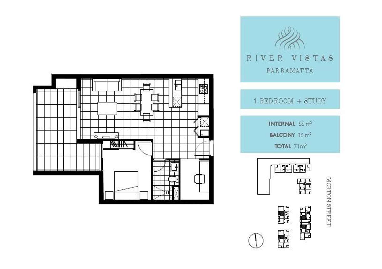 Floorplan of Homely apartment listing, 6307/1A Morton Street, Parramatta NSW 2150