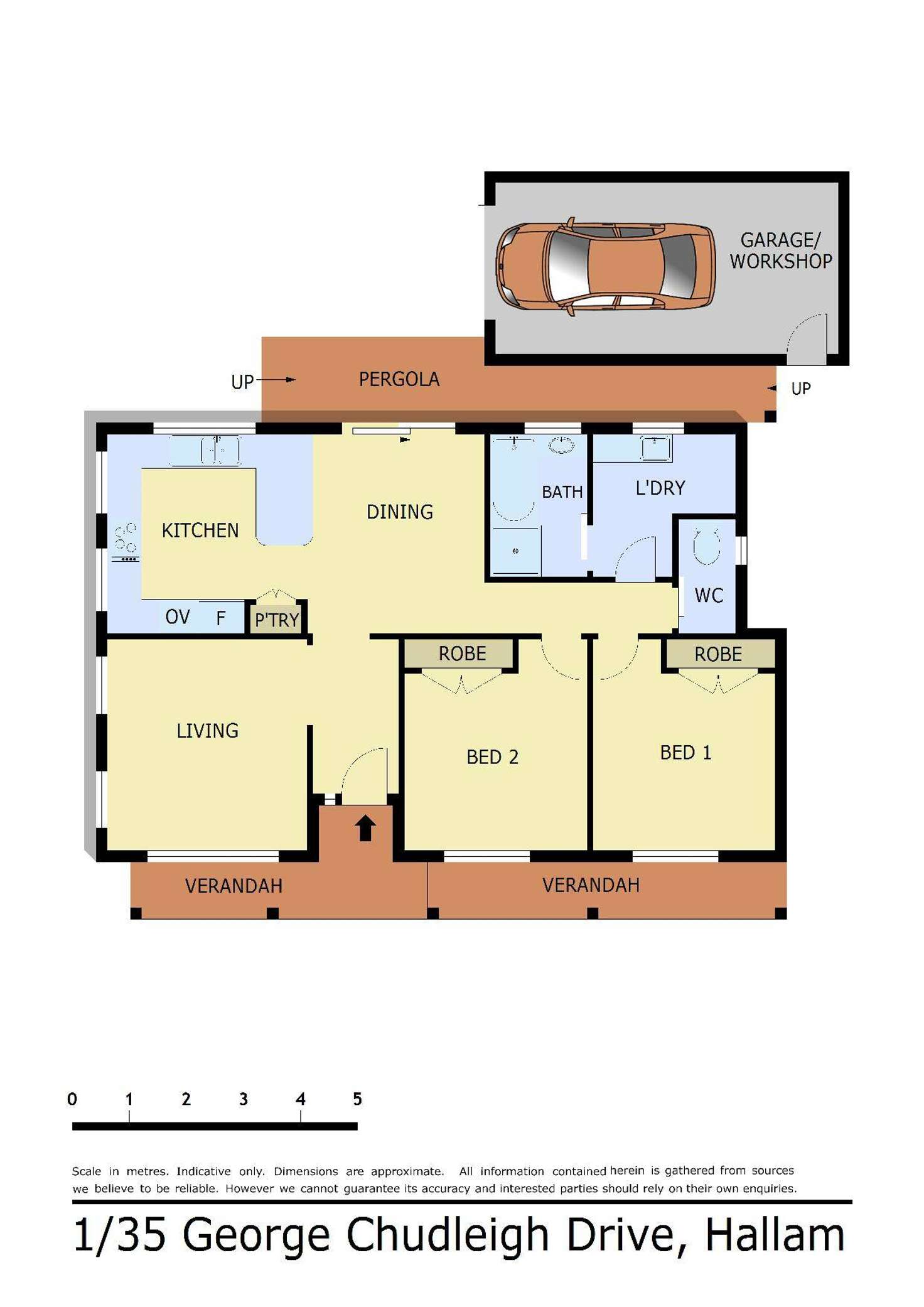 Floorplan of Homely unit listing, 1/35 George Chudleigh Drive, Hallam VIC 3803