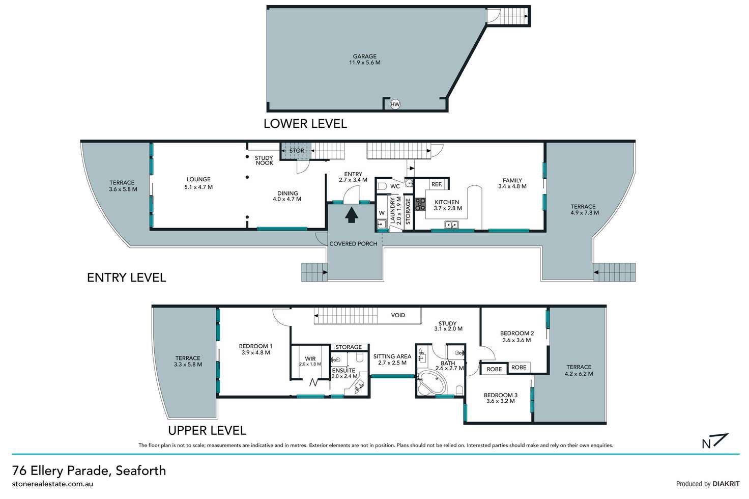 Floorplan of Homely townhouse listing, 76 Ellery Parade, Seaforth NSW 2092