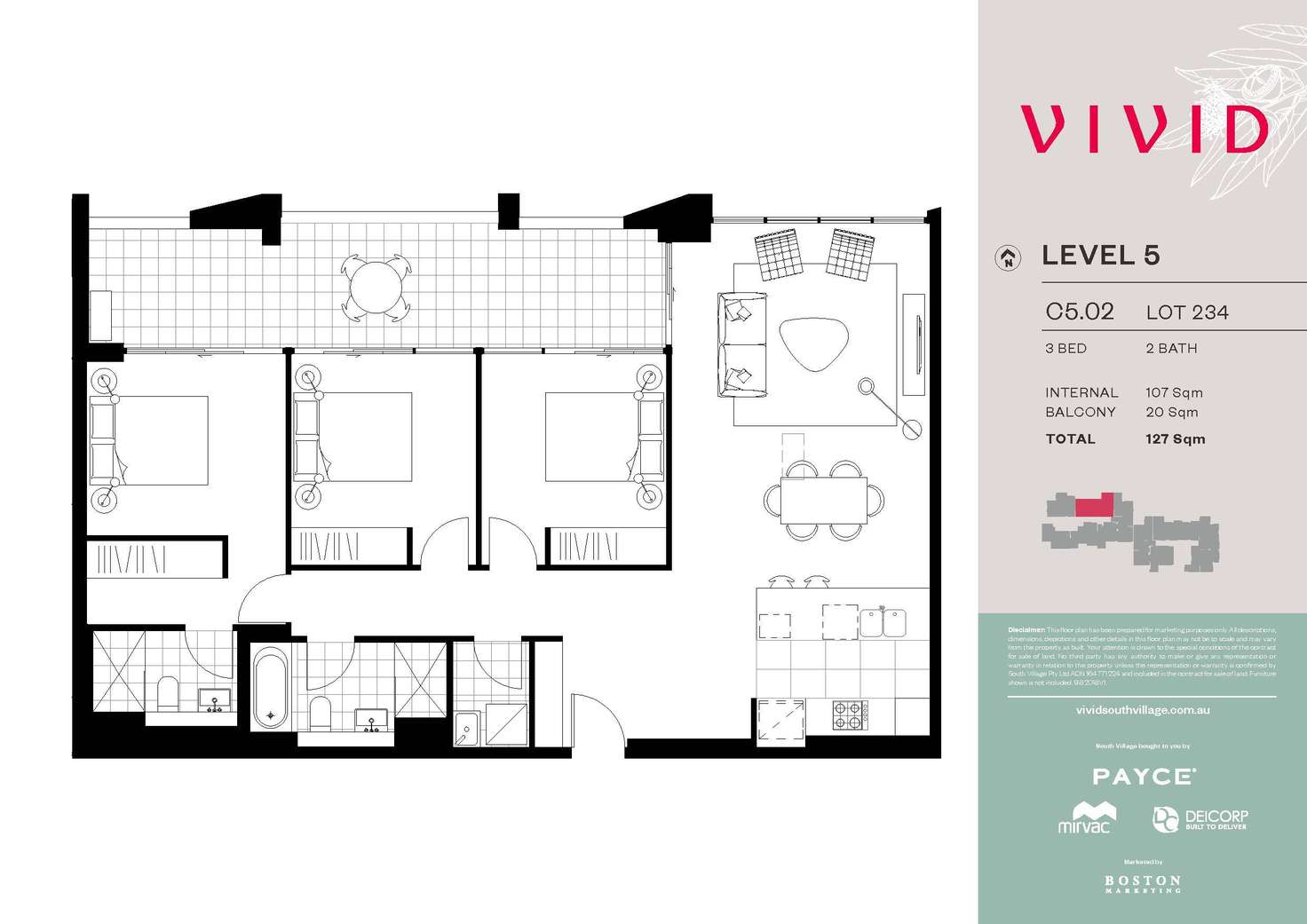 Floorplan of Homely apartment listing, 502/9 Village Place, Kirrawee NSW 2232