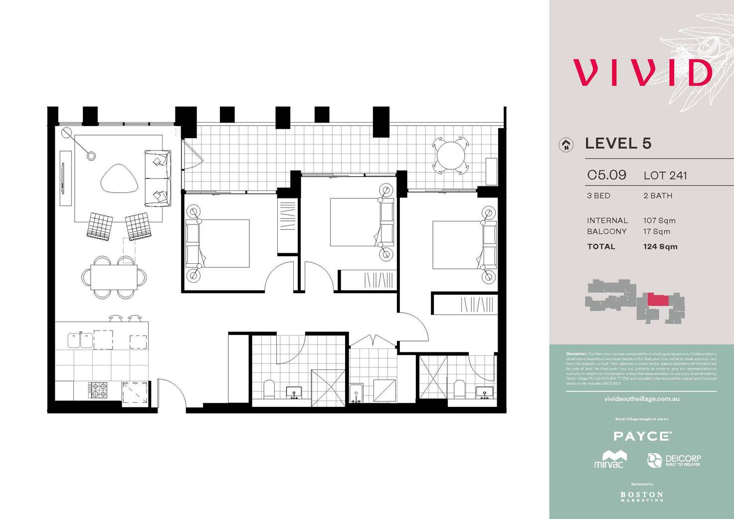 Floorplan of Homely apartment listing, 509/11 Village Place, Kirrawee NSW 2232