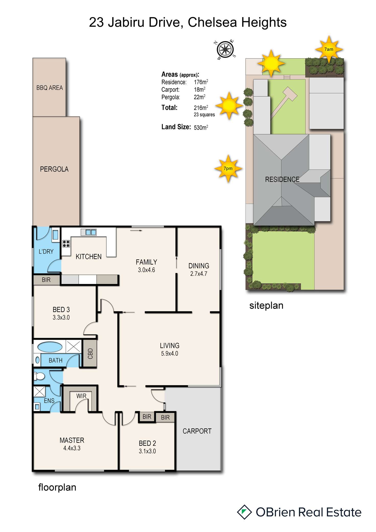 Floorplan of Homely house listing, 23 Jabiru Drive, Chelsea Heights VIC 3196