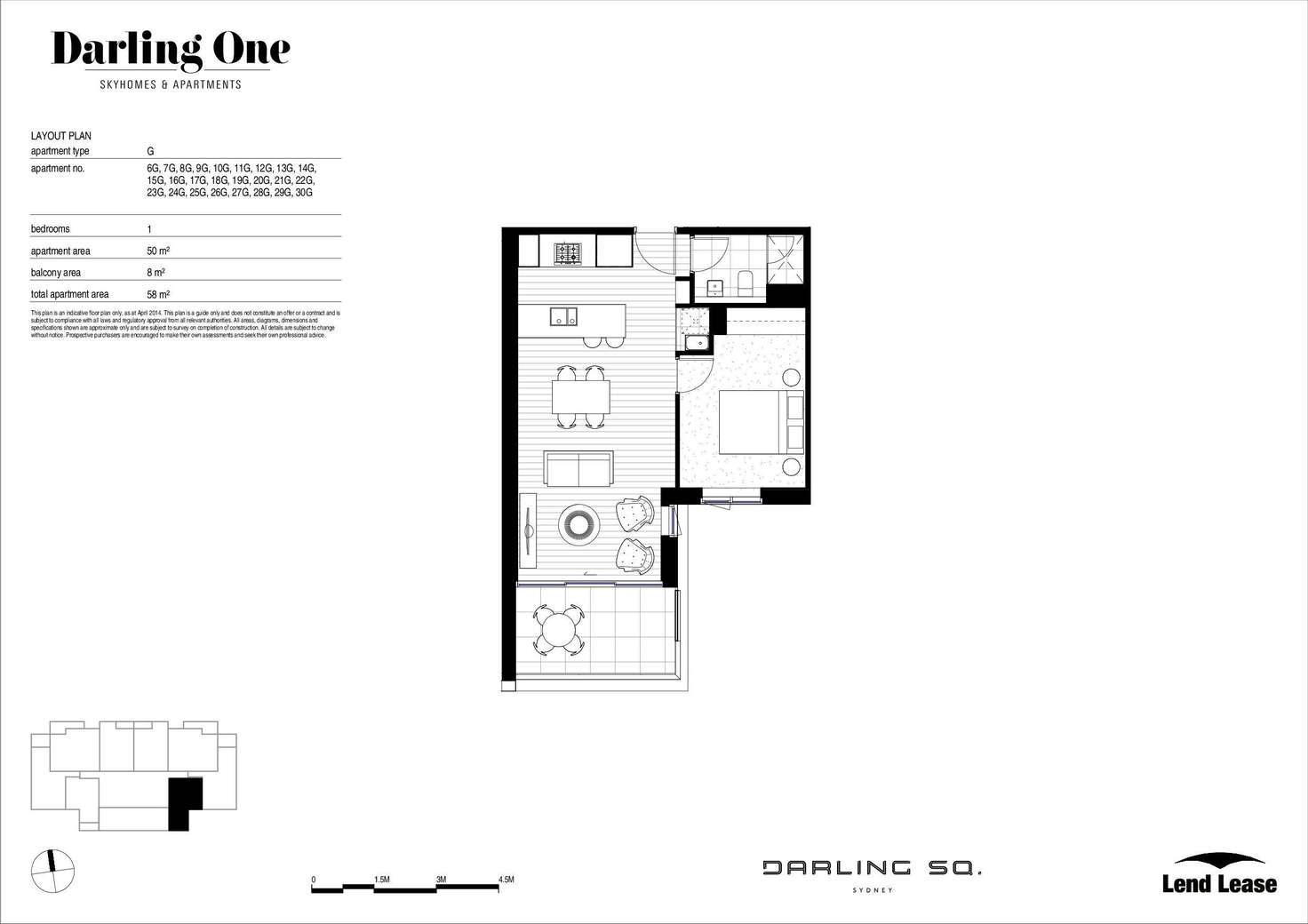 Floorplan of Homely apartment listing, 3239/65 Tumbalong Boulevard, Haymarket NSW 2000