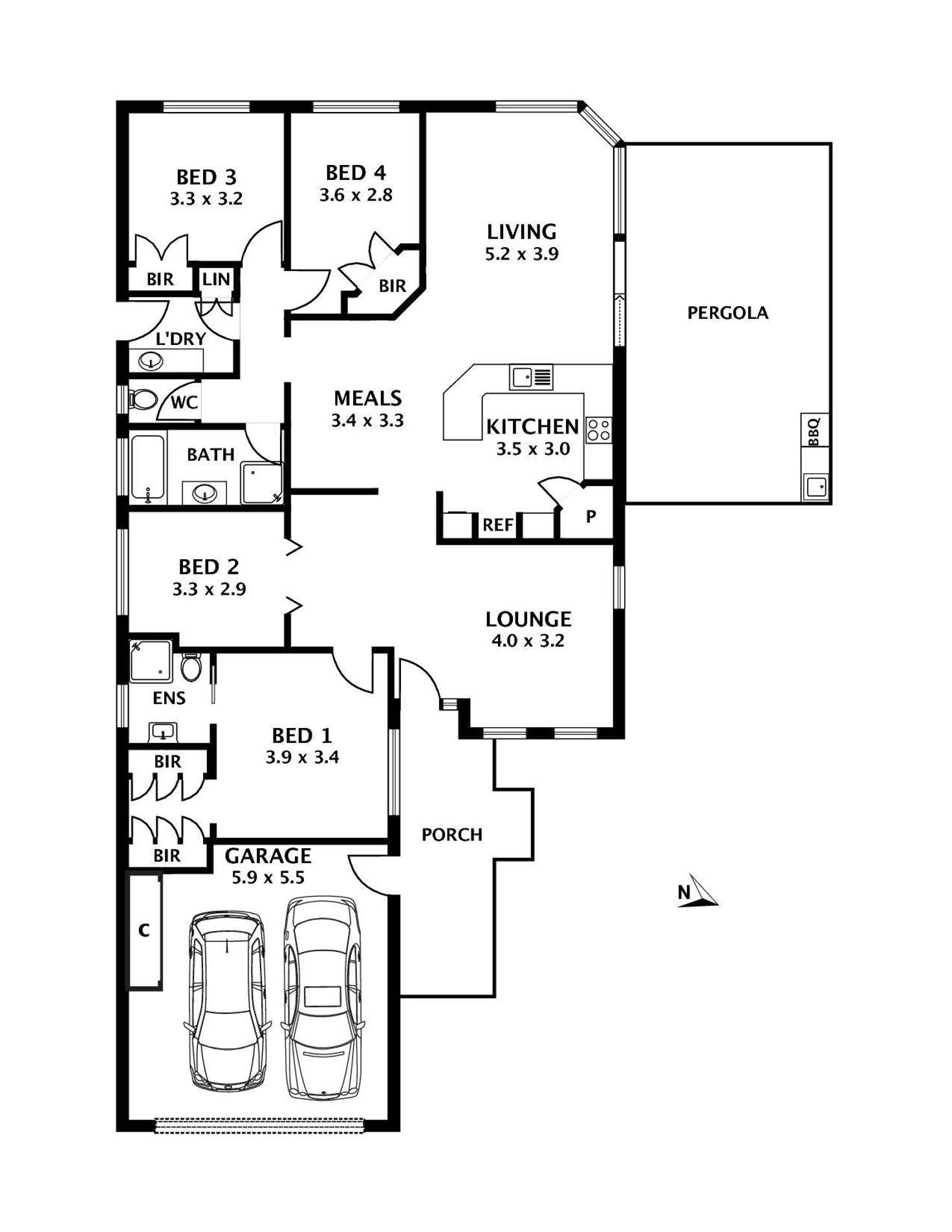 Floorplan of Homely house listing, 22 Bradman Drive, Sunbury VIC 3429