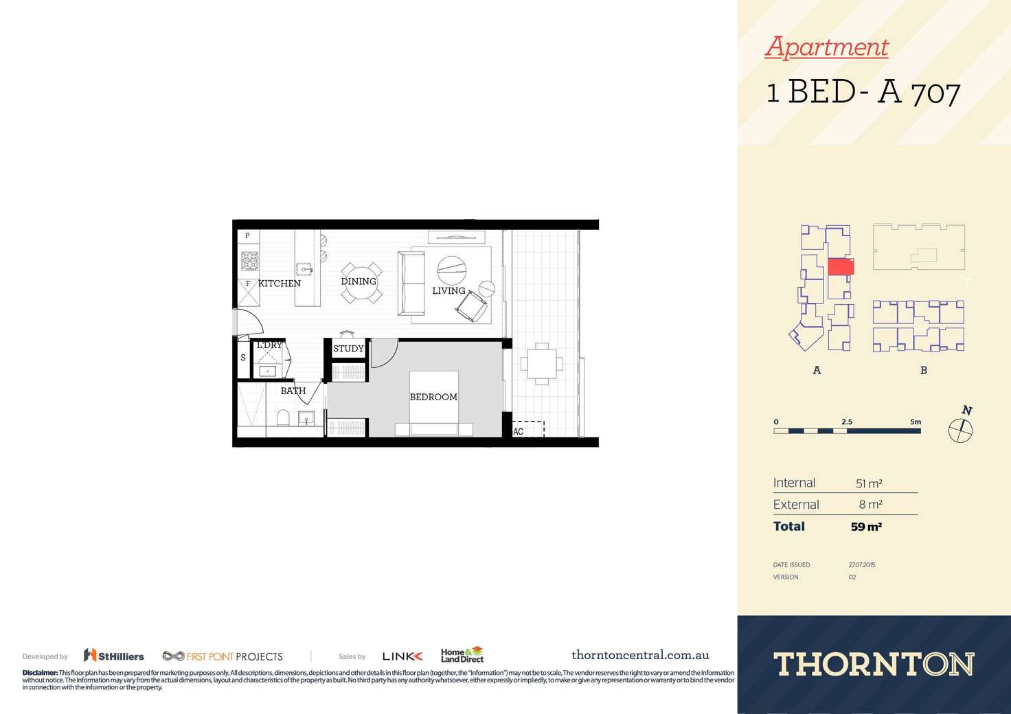 Floorplan of Homely apartment listing, 807/81A Lord Sheffield Circuit, Penrith NSW 2750