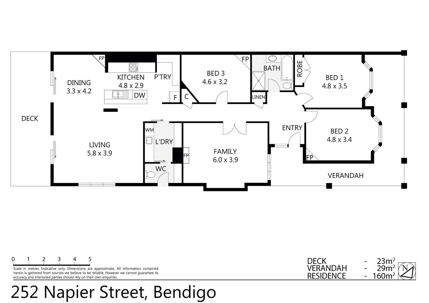 Floorplan of Homely house listing, 252 Napier Street, Bendigo VIC 3550