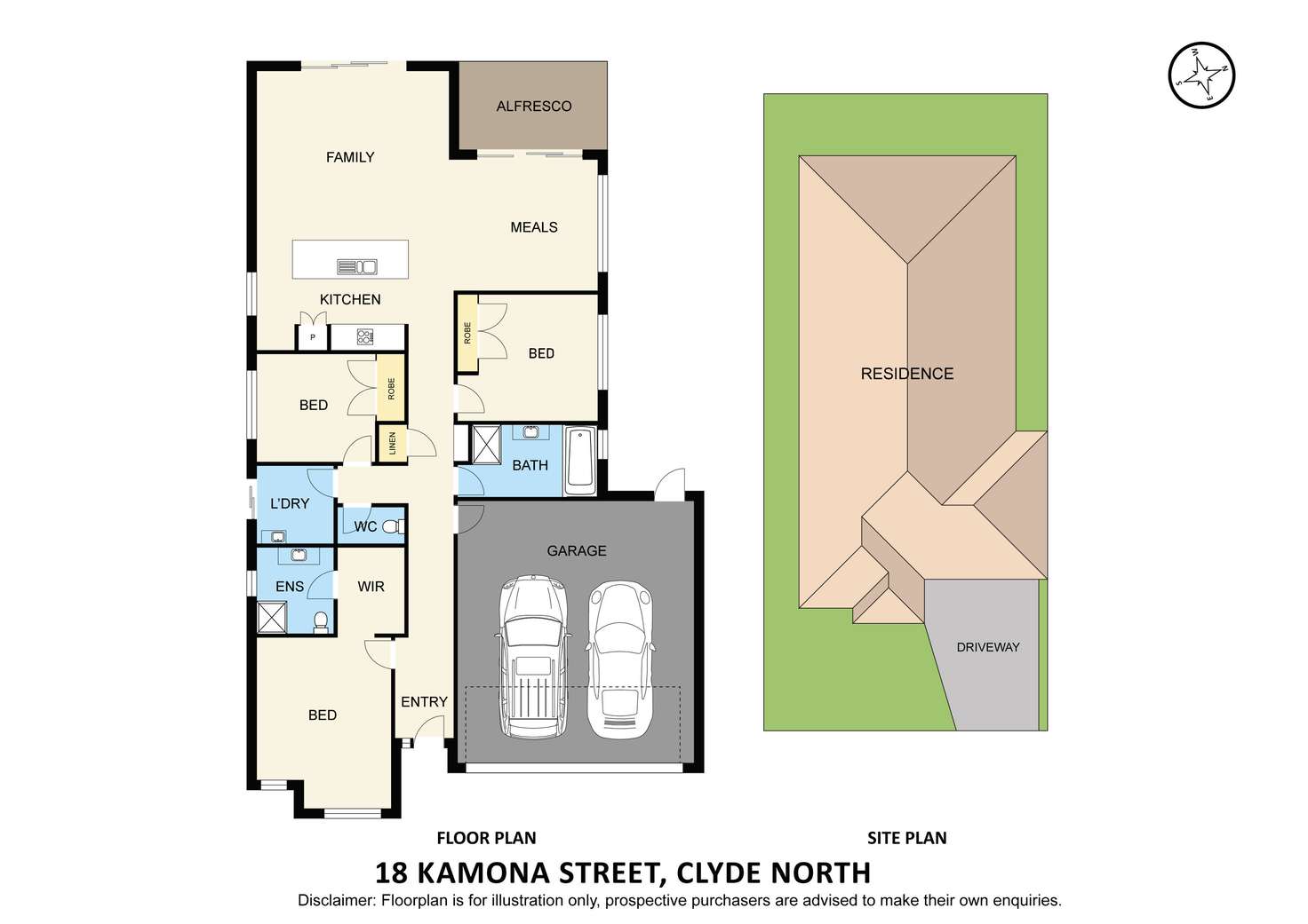 Floorplan of Homely house listing, 18 Kamona Street, Clyde VIC 3978