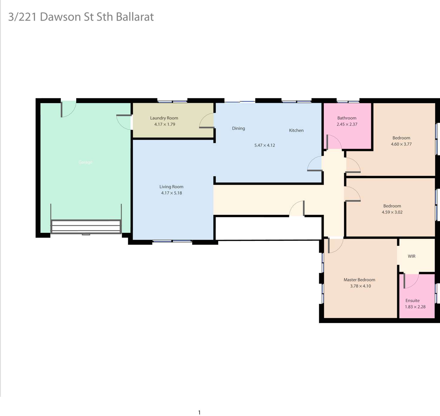 Floorplan of Homely townhouse listing, 3/221 Dawson Street South, Ballarat Central VIC 3350