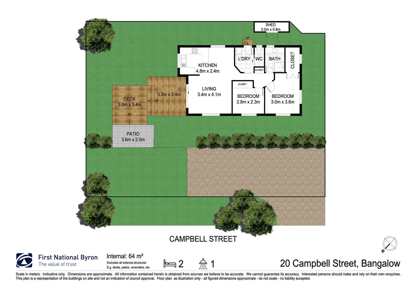 Floorplan of Homely house listing, 20 Campbell Street, Bangalow NSW 2479