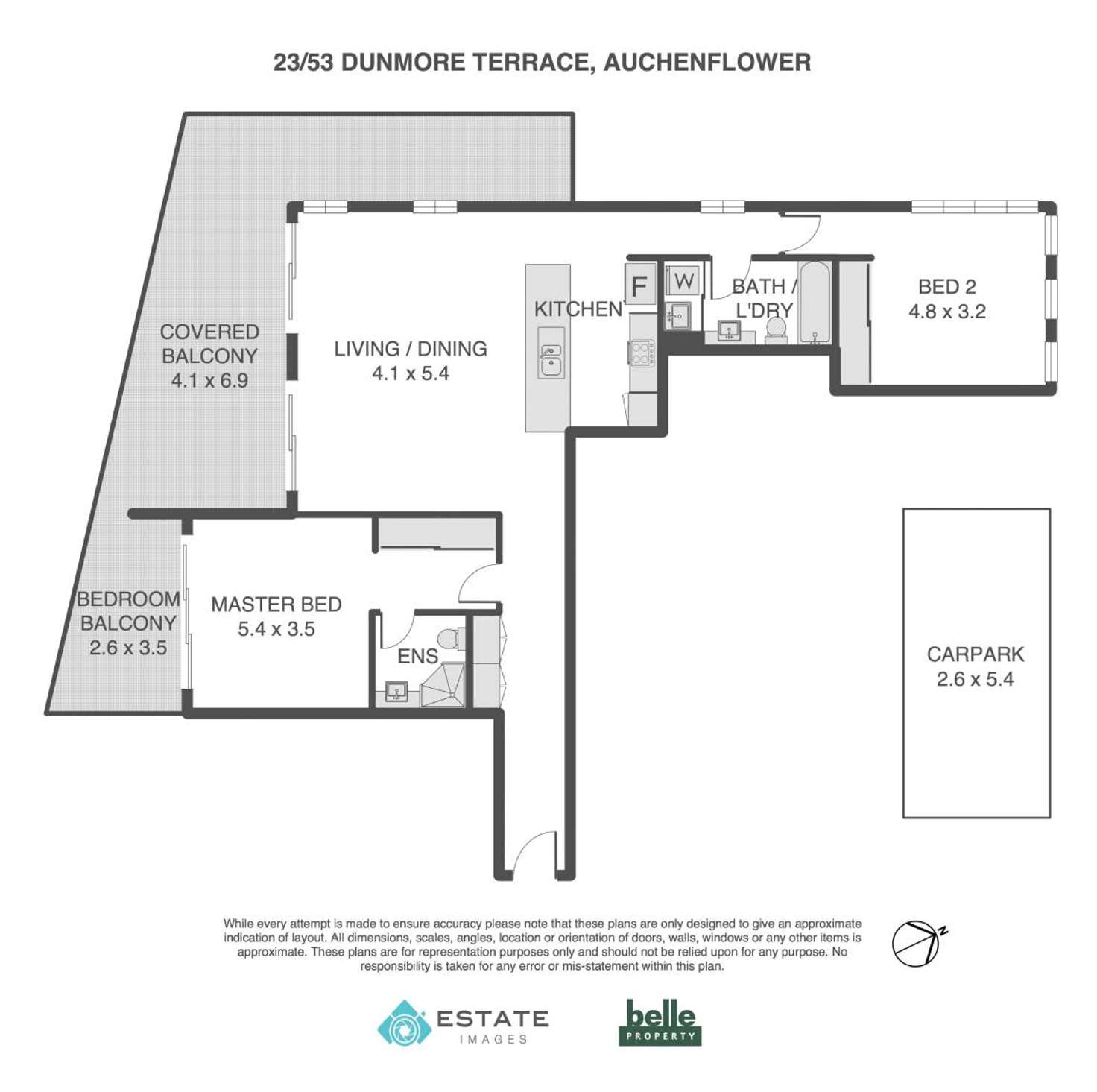 Floorplan of Homely apartment listing, 23/53 Dunmore Terrace, Auchenflower QLD 4066