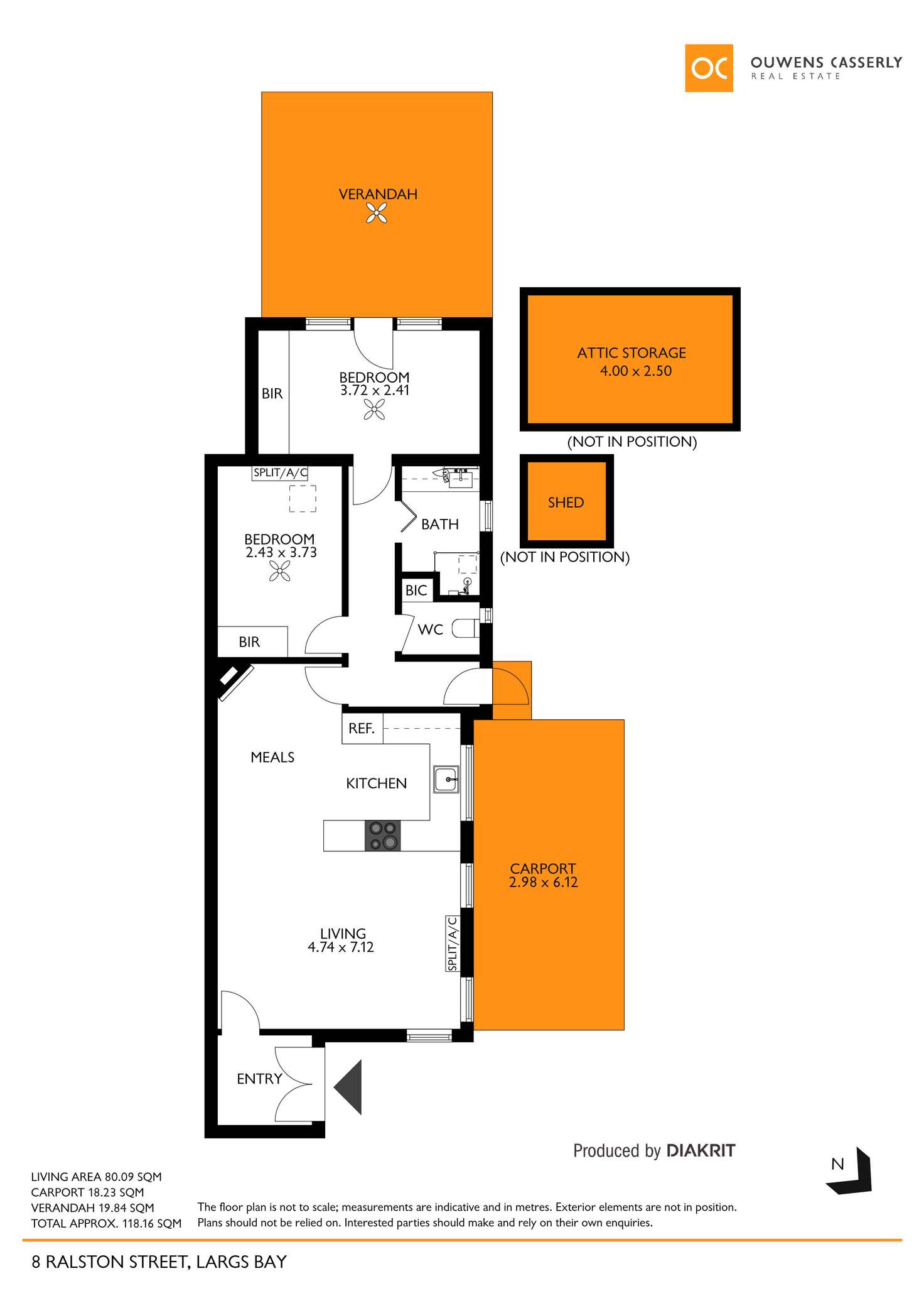 Floorplan of Homely house listing, 8 Ralston Street, Largs Bay SA 5016