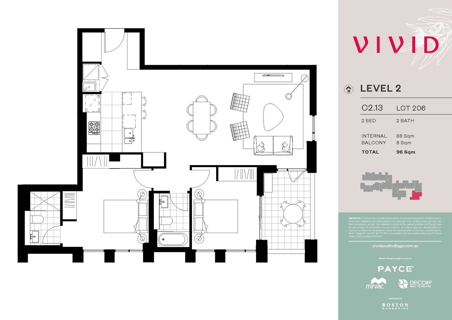 Floorplan of Homely apartment listing, 213/11 Village Place, Kirrawee NSW 2232