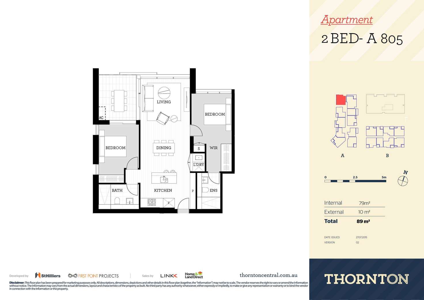 Floorplan of Homely apartment listing, 805/81A Lord Sheffield Circuit, Penrith NSW 2750