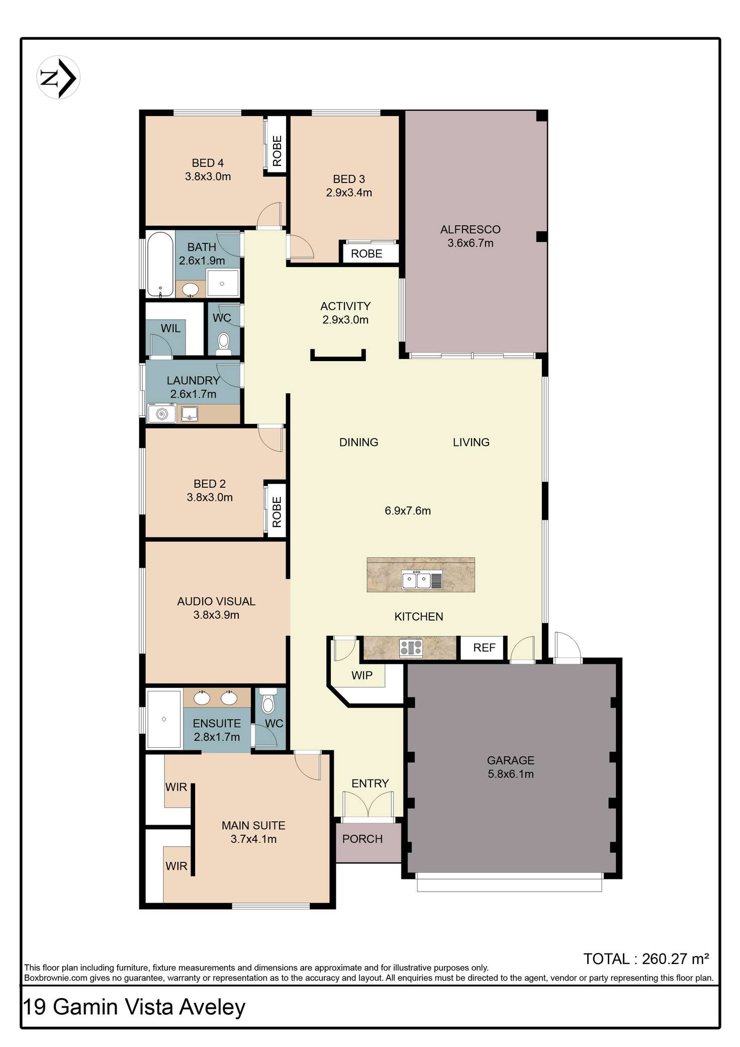 Floorplan of Homely house listing, 19 Gamin Vista, Aveley WA 6069