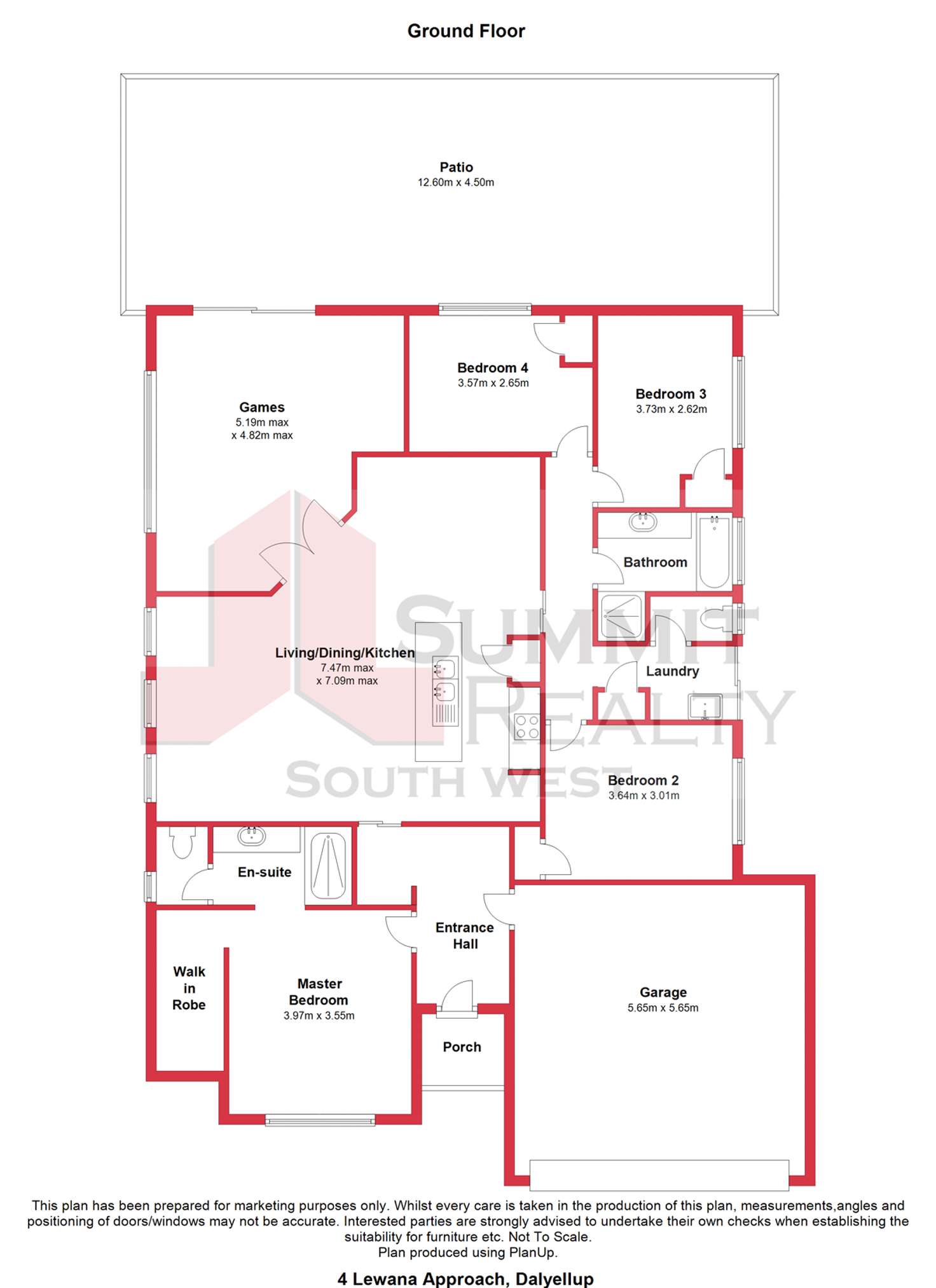 Floorplan of Homely house listing, 4 Lewana Approach, Dalyellup WA 6230