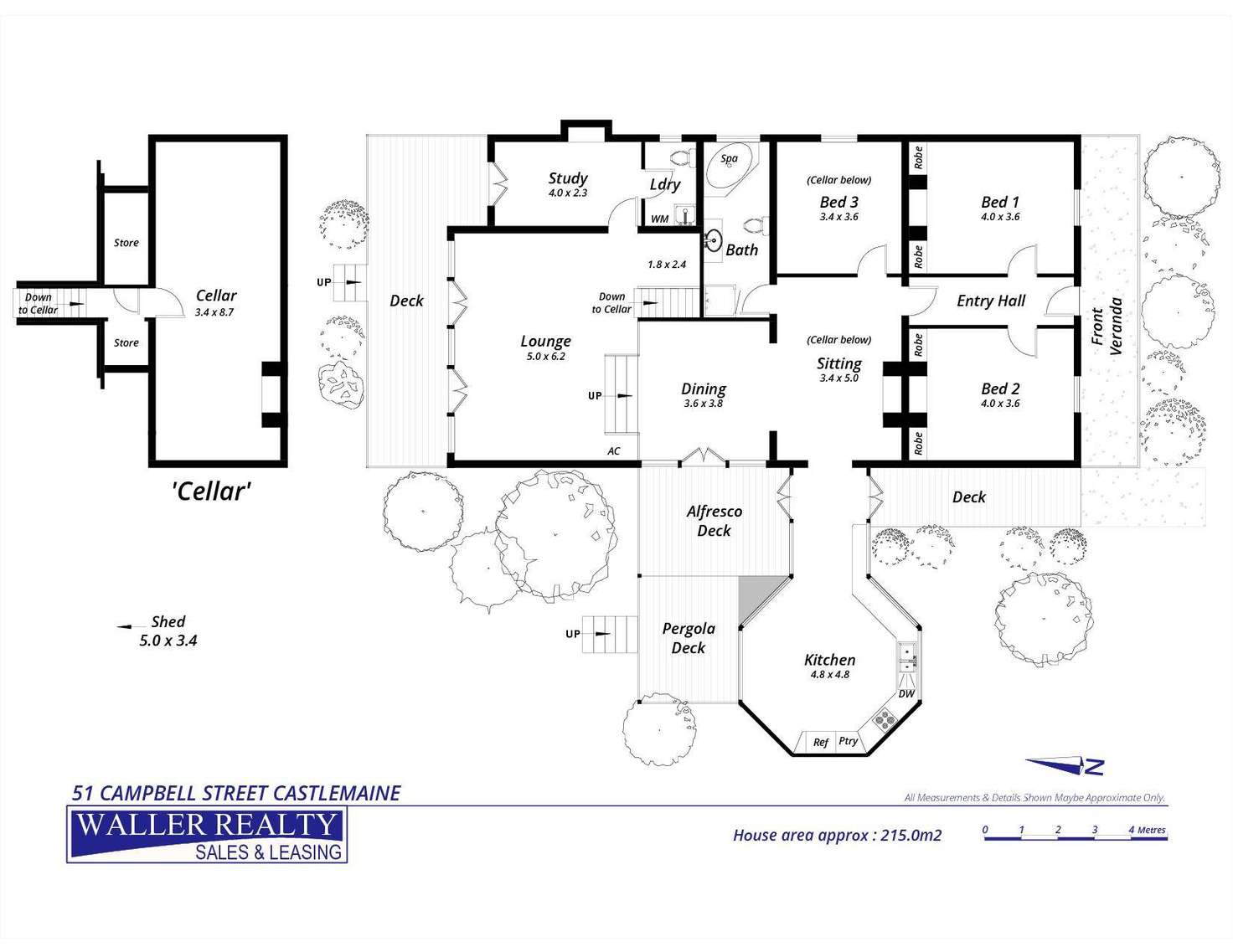 Floorplan of Homely house listing, 51 Campbell Street, Castlemaine VIC 3450