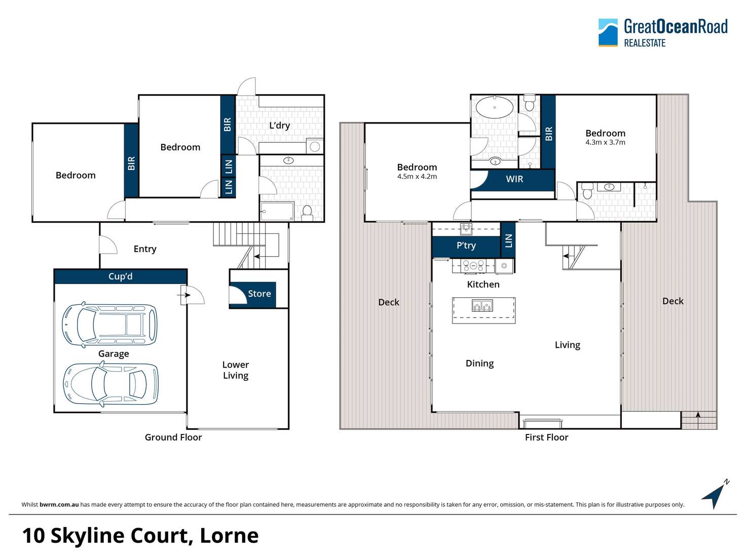 Floorplan of Homely house listing, 10 Skyline Court, Lorne VIC 3232