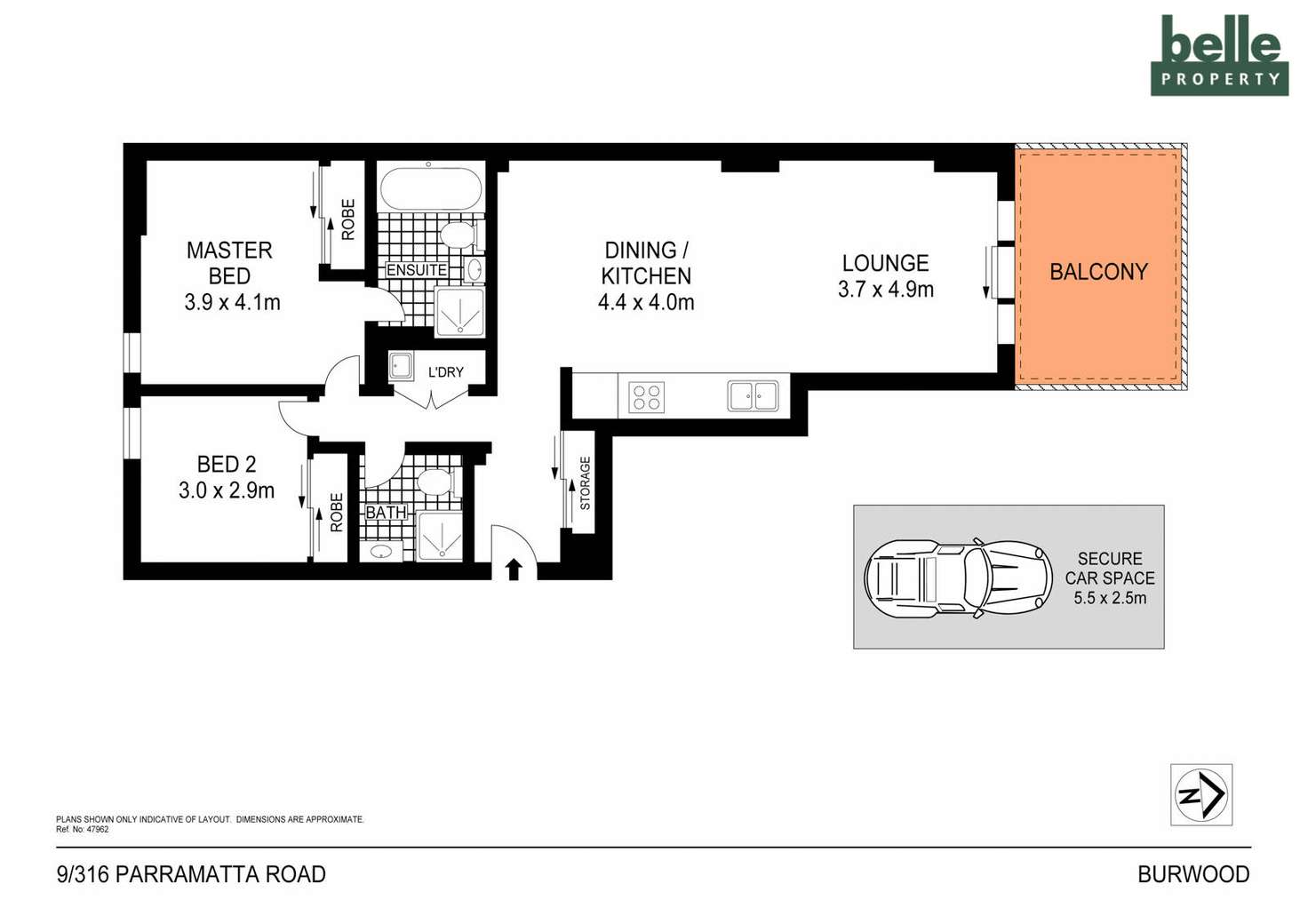 Floorplan of Homely apartment listing, 14/316 Parramatta Road, Burwood NSW 2134