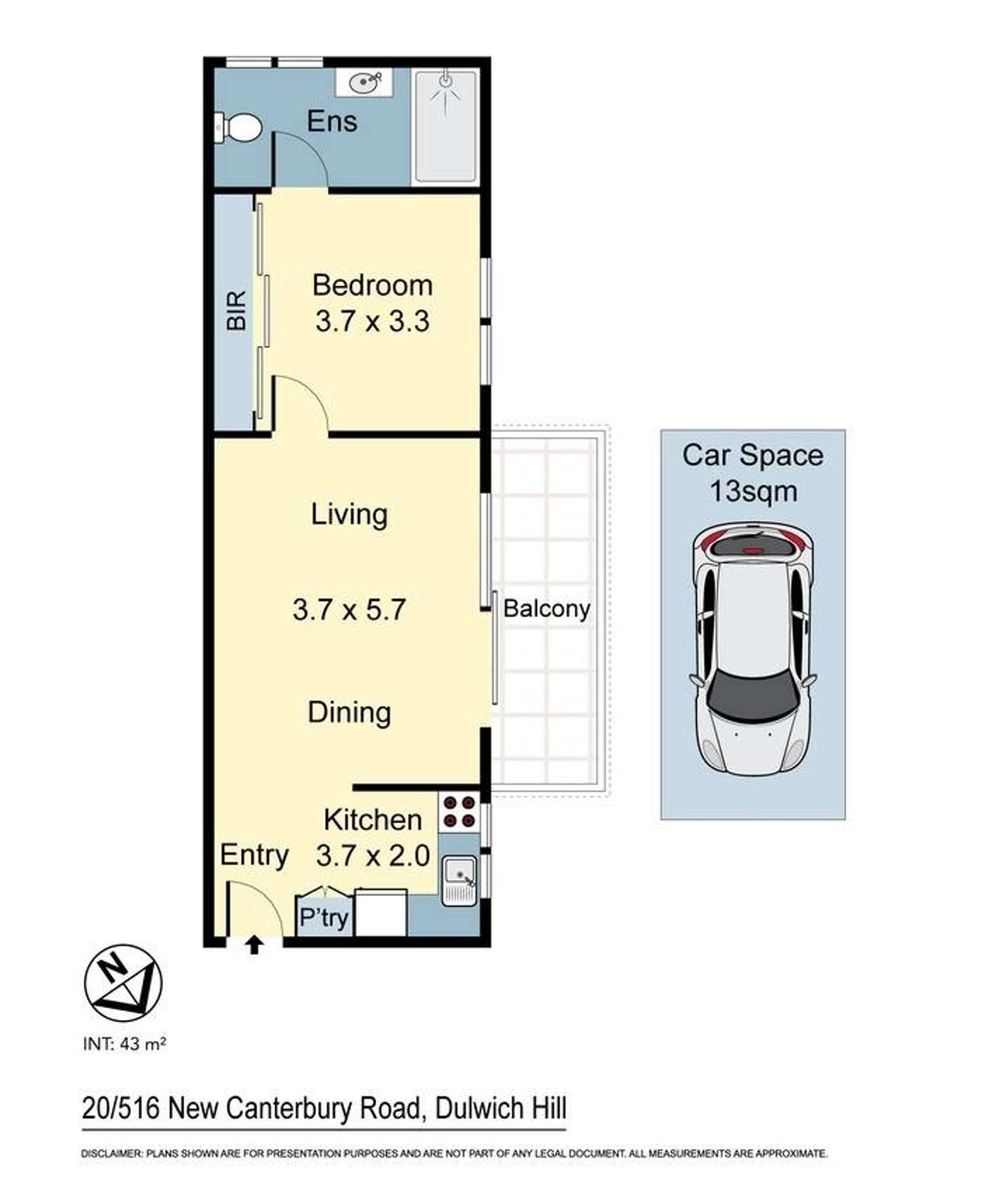 Floorplan of Homely apartment listing, 20/516 New Canterbury Road, Dulwich Hill NSW 2203
