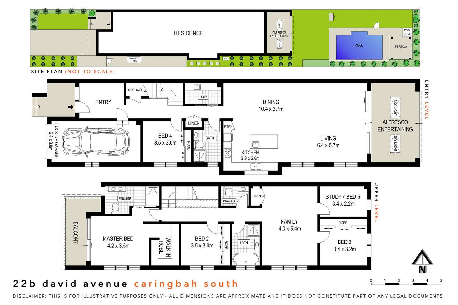 Floorplan of Homely semiDetached listing, 22b David Avenue, Caringbah South NSW 2229