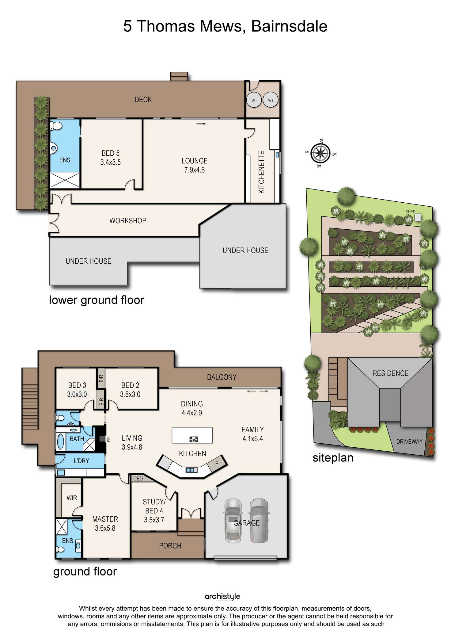 Floorplan of Homely house listing, 5 Thomas Mews, Bairnsdale VIC 3875