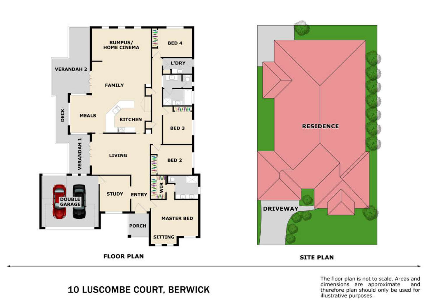 Floorplan of Homely house listing, 10 Luscombe Court, Berwick VIC 3806