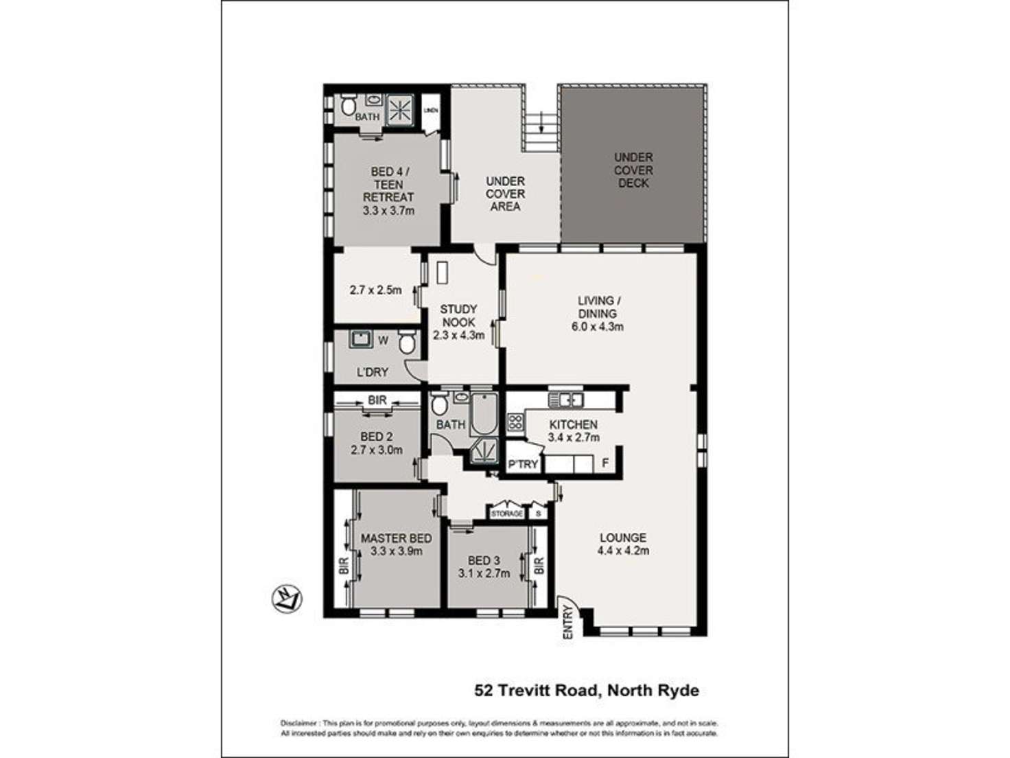 Floorplan of Homely house listing, 52 Trevitt Road, North Ryde NSW 2113